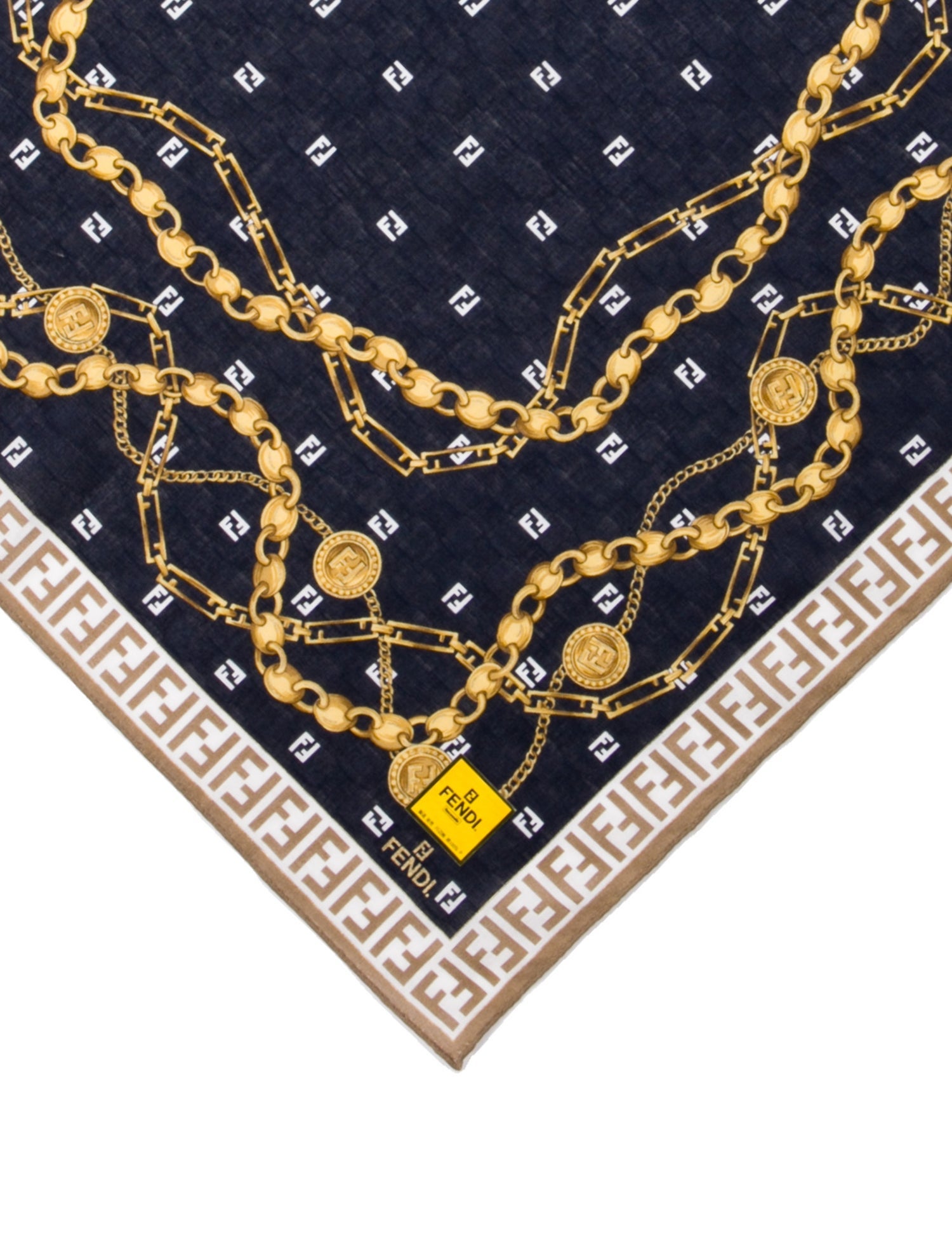 Fendi Vintage Zucca FF Logo Scarf