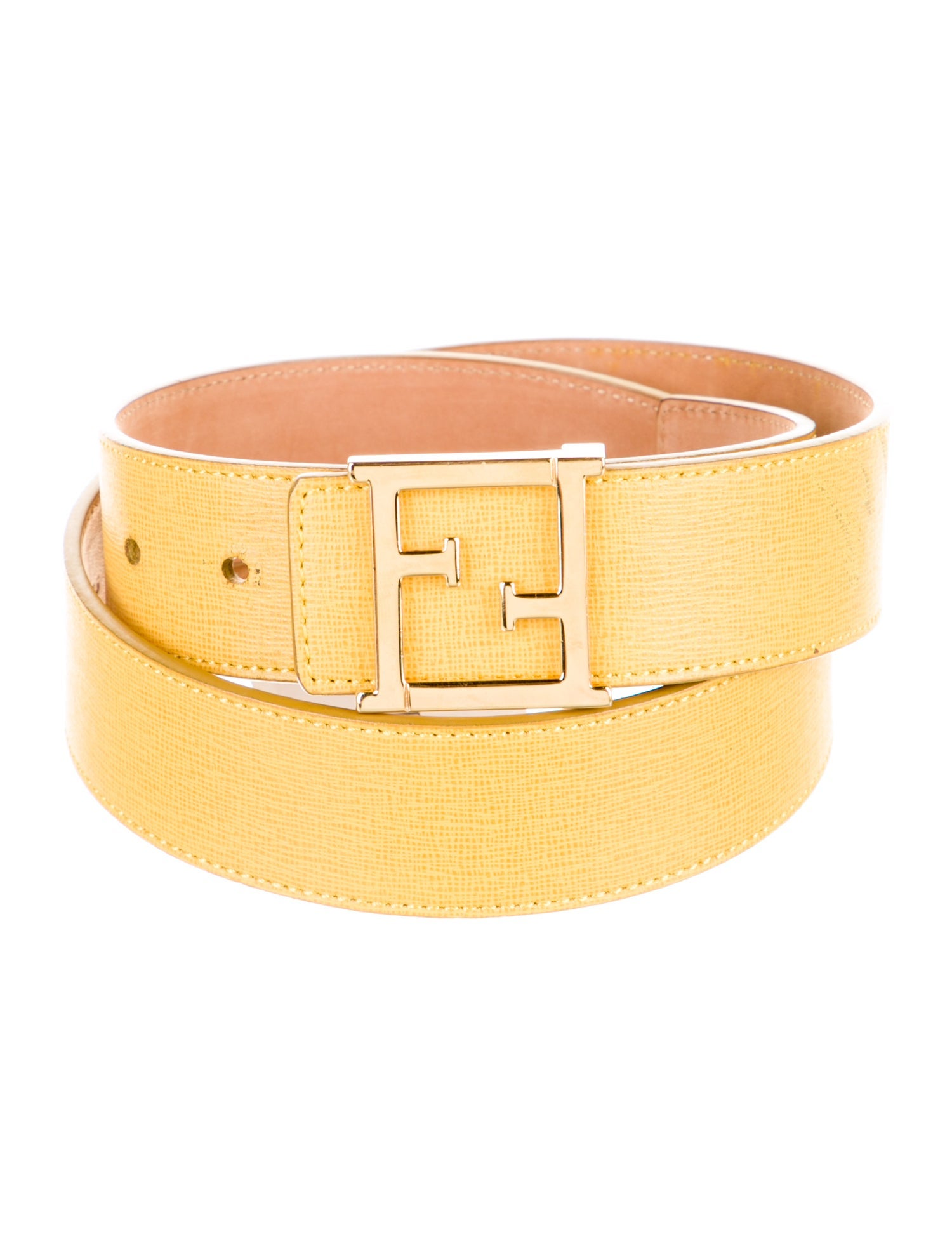 Fendi Zucca FF Logo Leather Belt