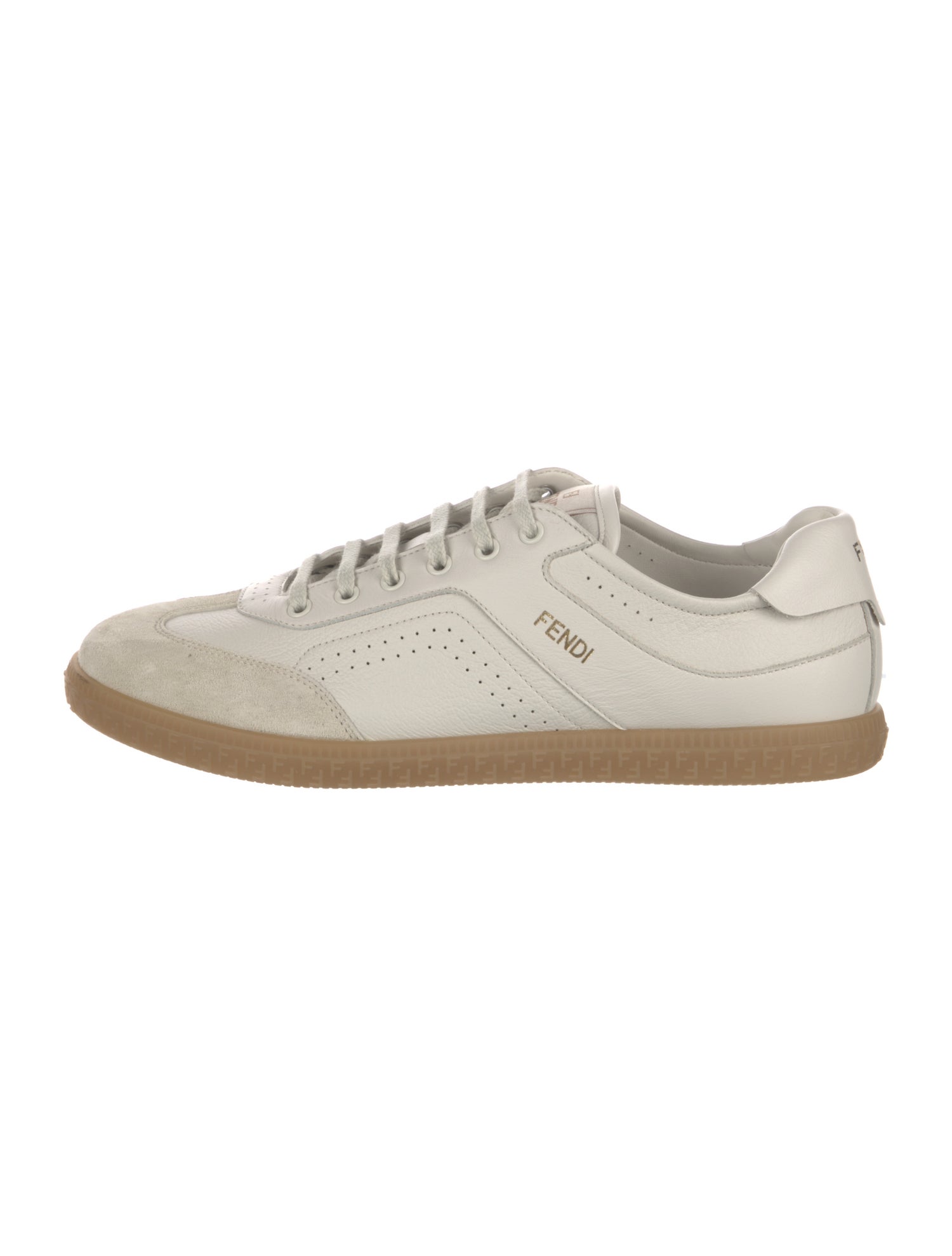 Fendi Zucca FF Logo Leather Sneakers