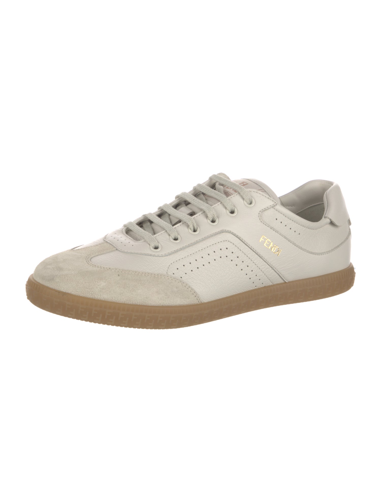 Fendi Zucca FF Logo Leather Sneakers