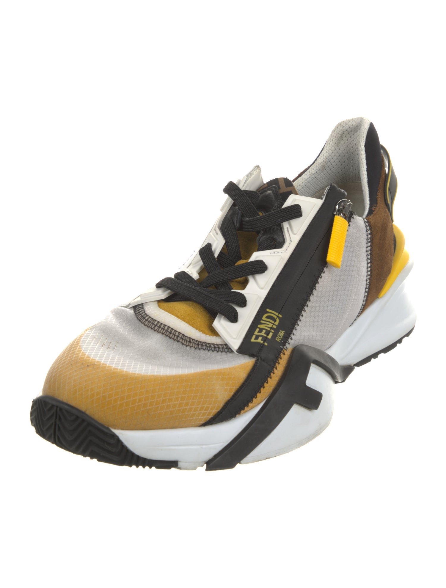 Fendi Zucca FF Logo Leather Sneakers