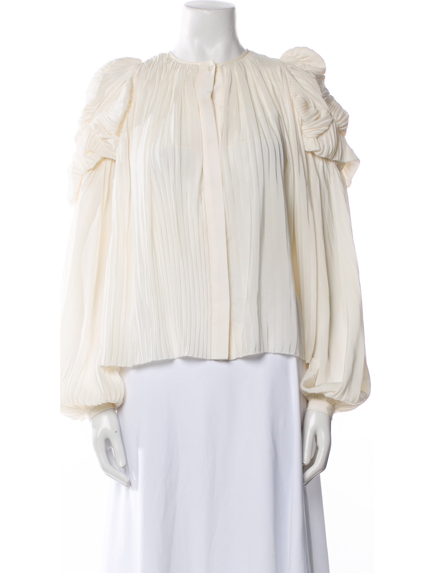 Fendi Silk Off-The-Shoulder Blouse