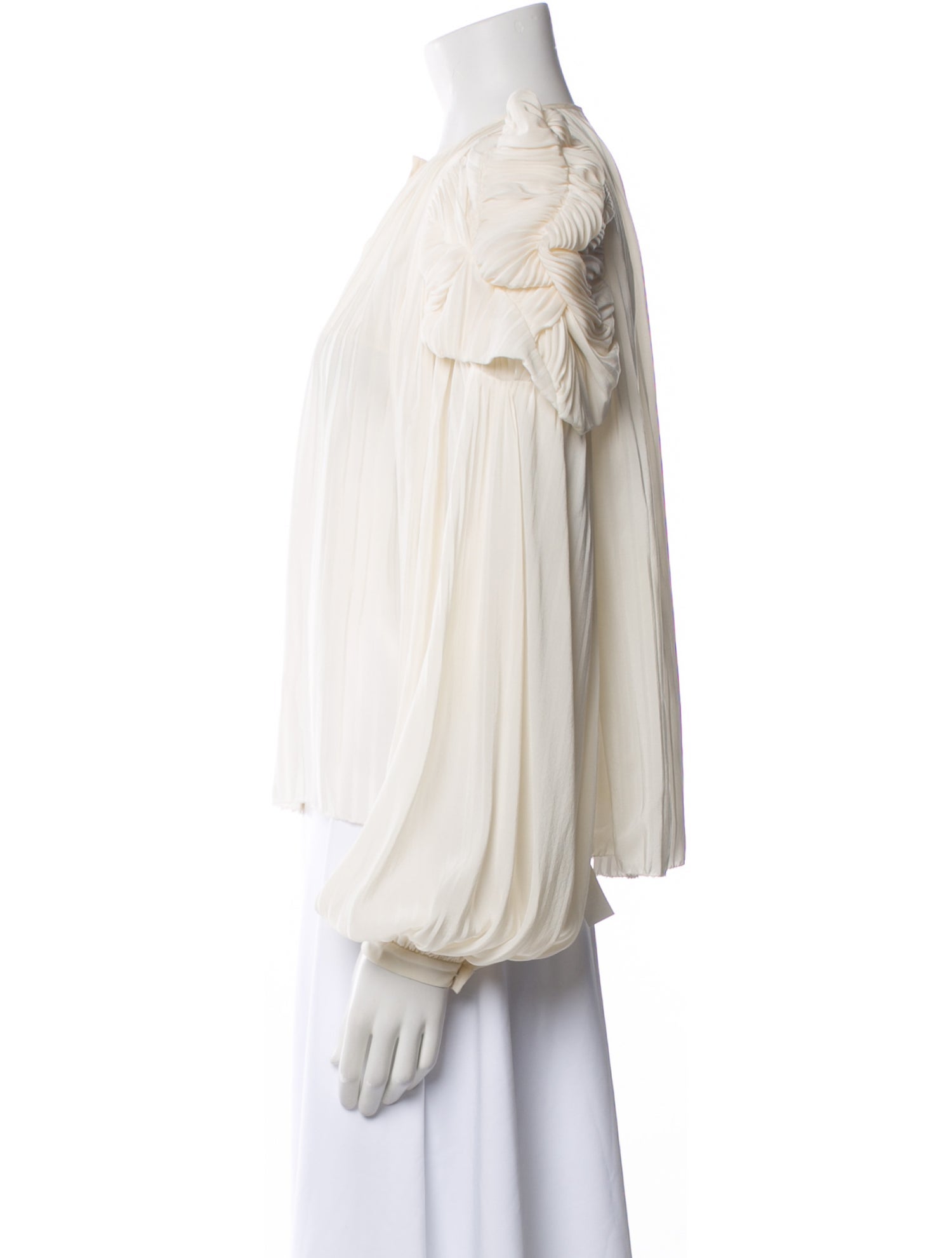 Fendi Silk Off-The-Shoulder Blouse