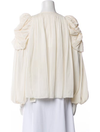 Fendi Silk Off-The-Shoulder Blouse