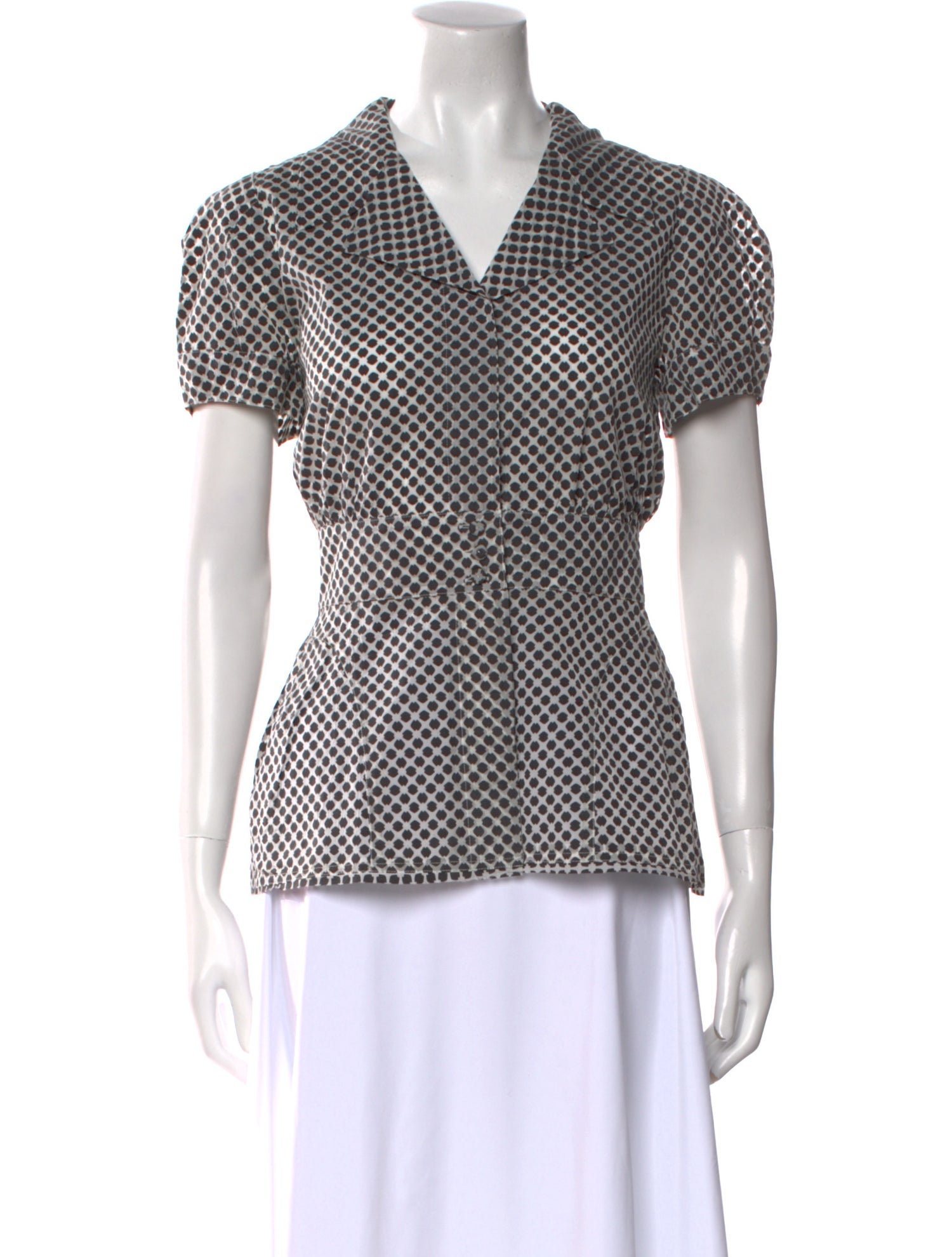 Fendi Vintage Silk Button-Up Top