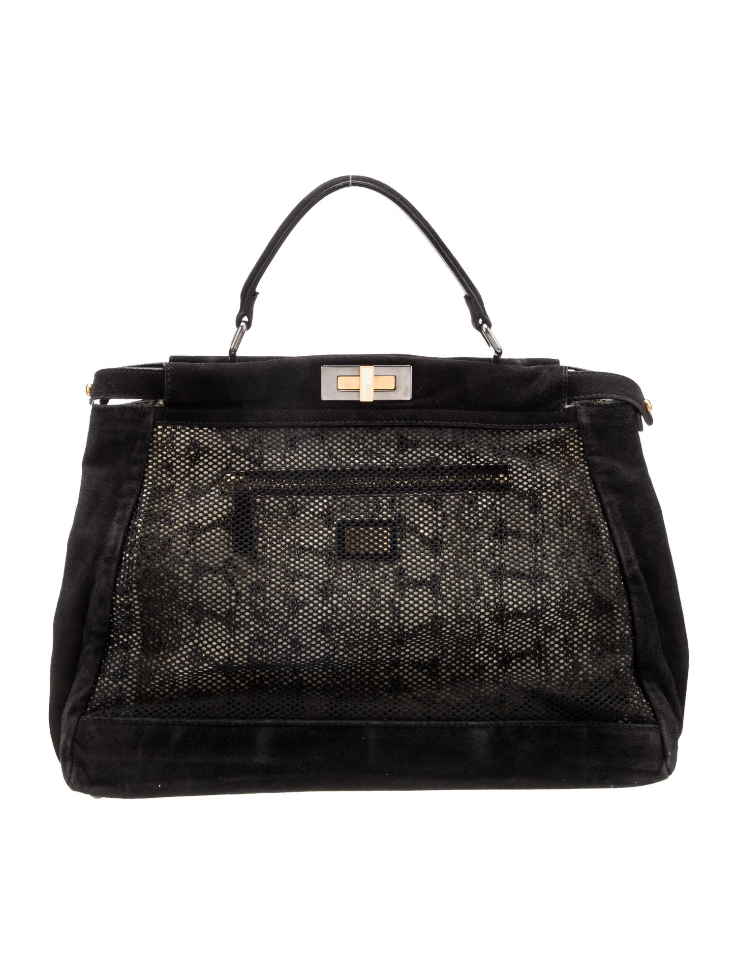 Fendi Suede Top Handle Bag