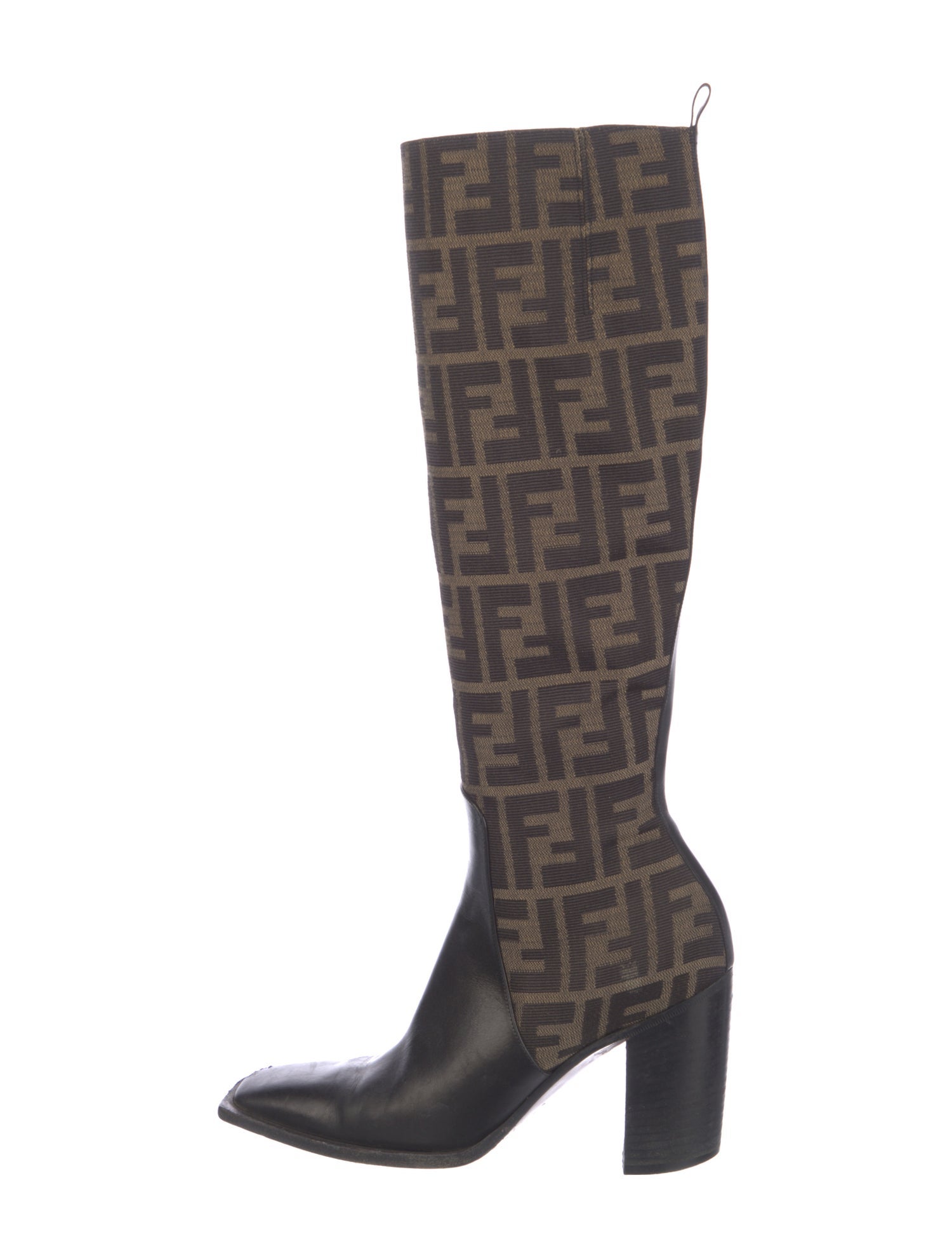 Fendi Vintage Zucca FF Logo Sock Boots