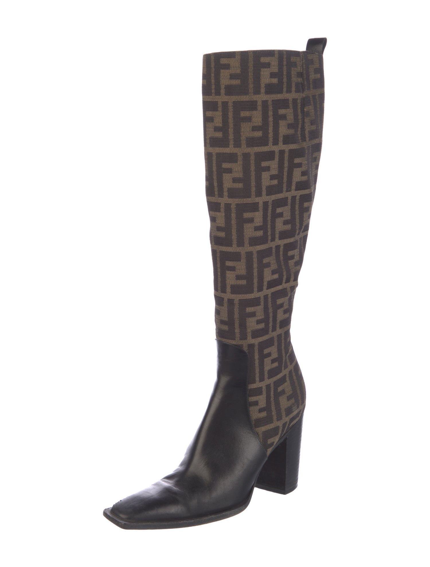Fendi Vintage Zucca FF Logo Sock Boots