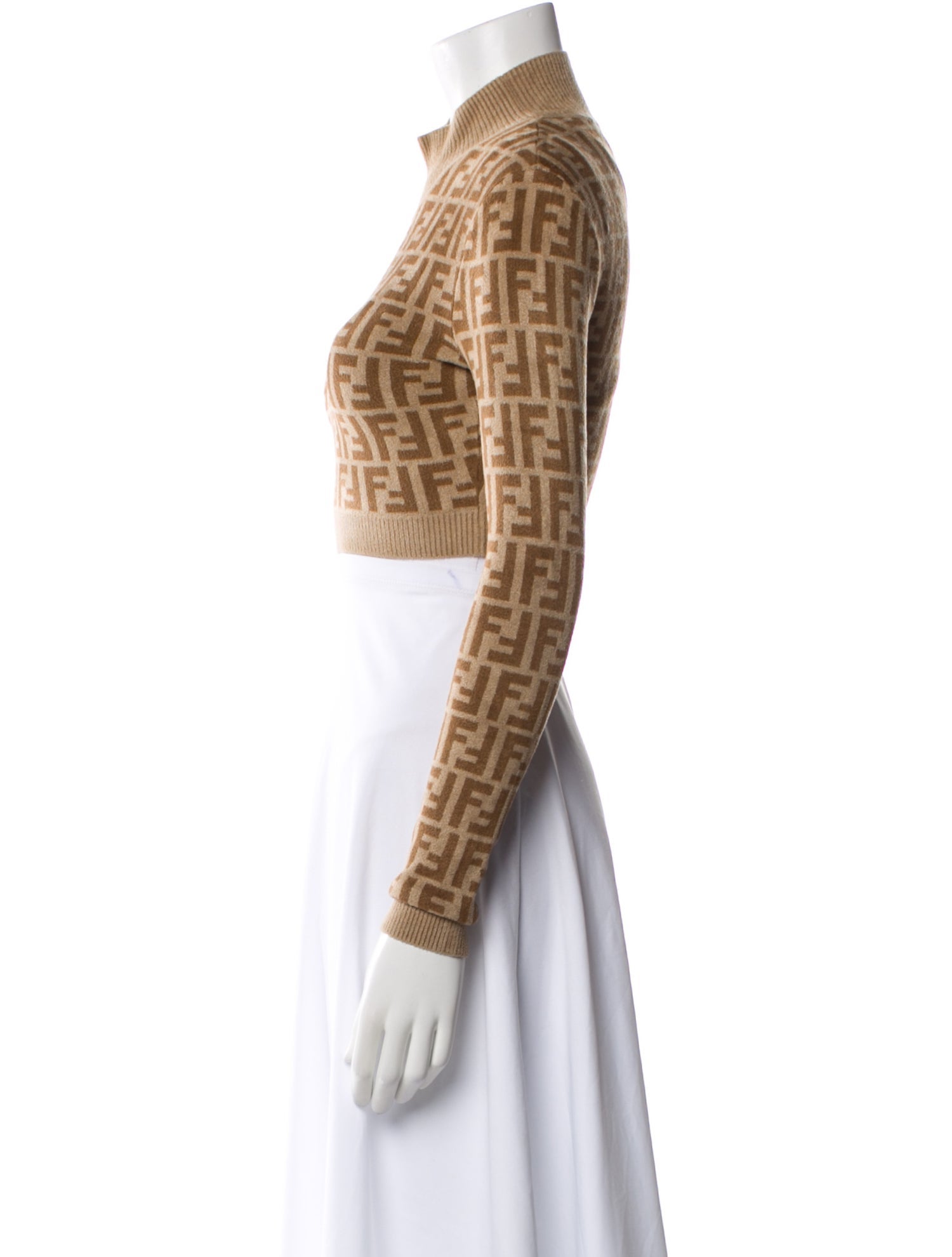 Fendi Printed Mock Neck Sweater