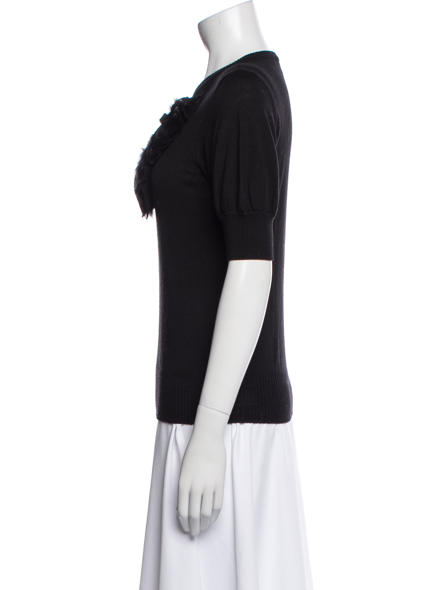 Fendi Wool Crew Neck T-Shirt