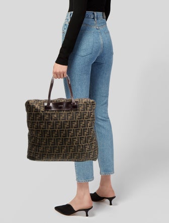 Fendi Zucca FF Roll Tote