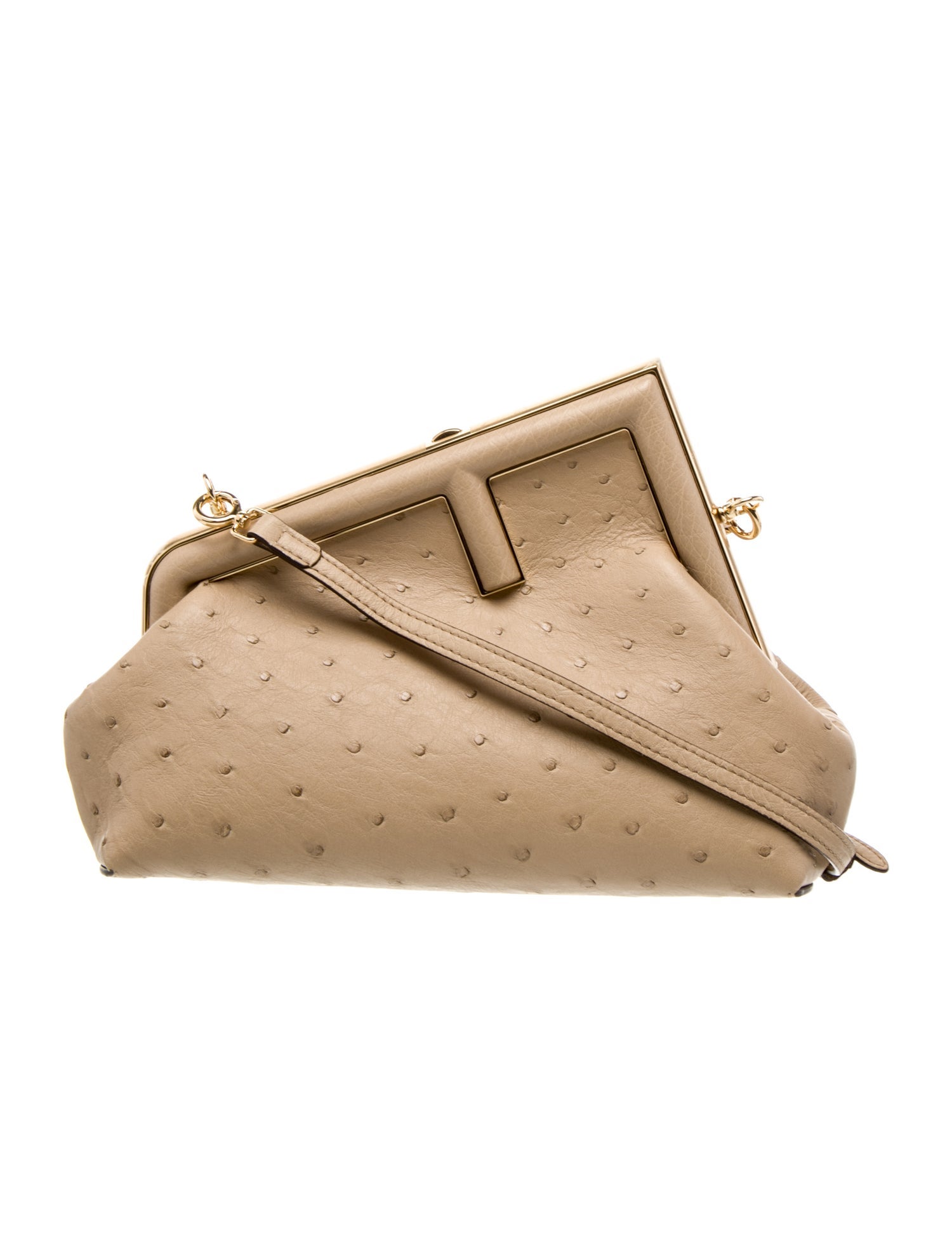 Fendi Ostrich Crossbody Bag Small