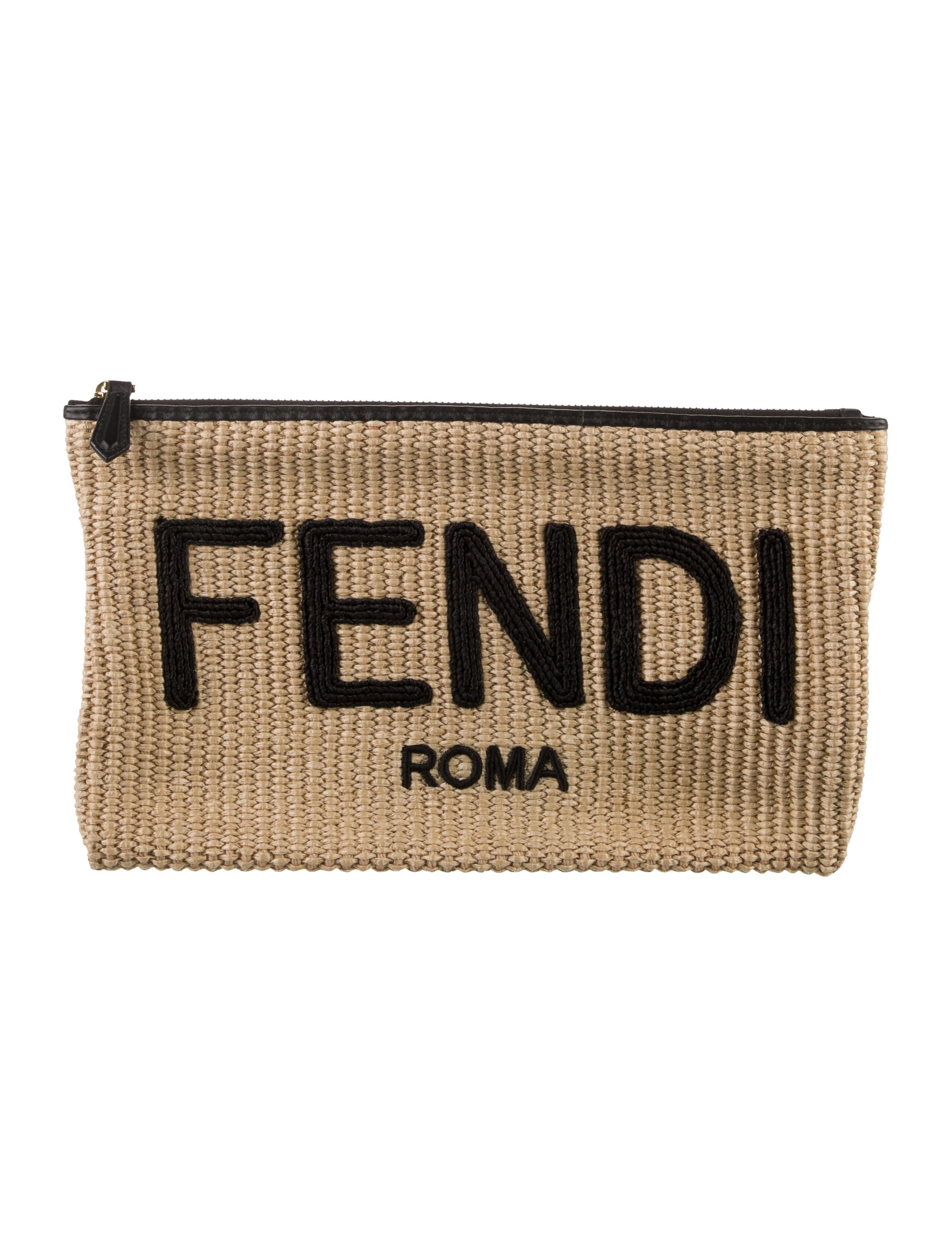 Fendi Neutral and Black Cosmetic Pouch