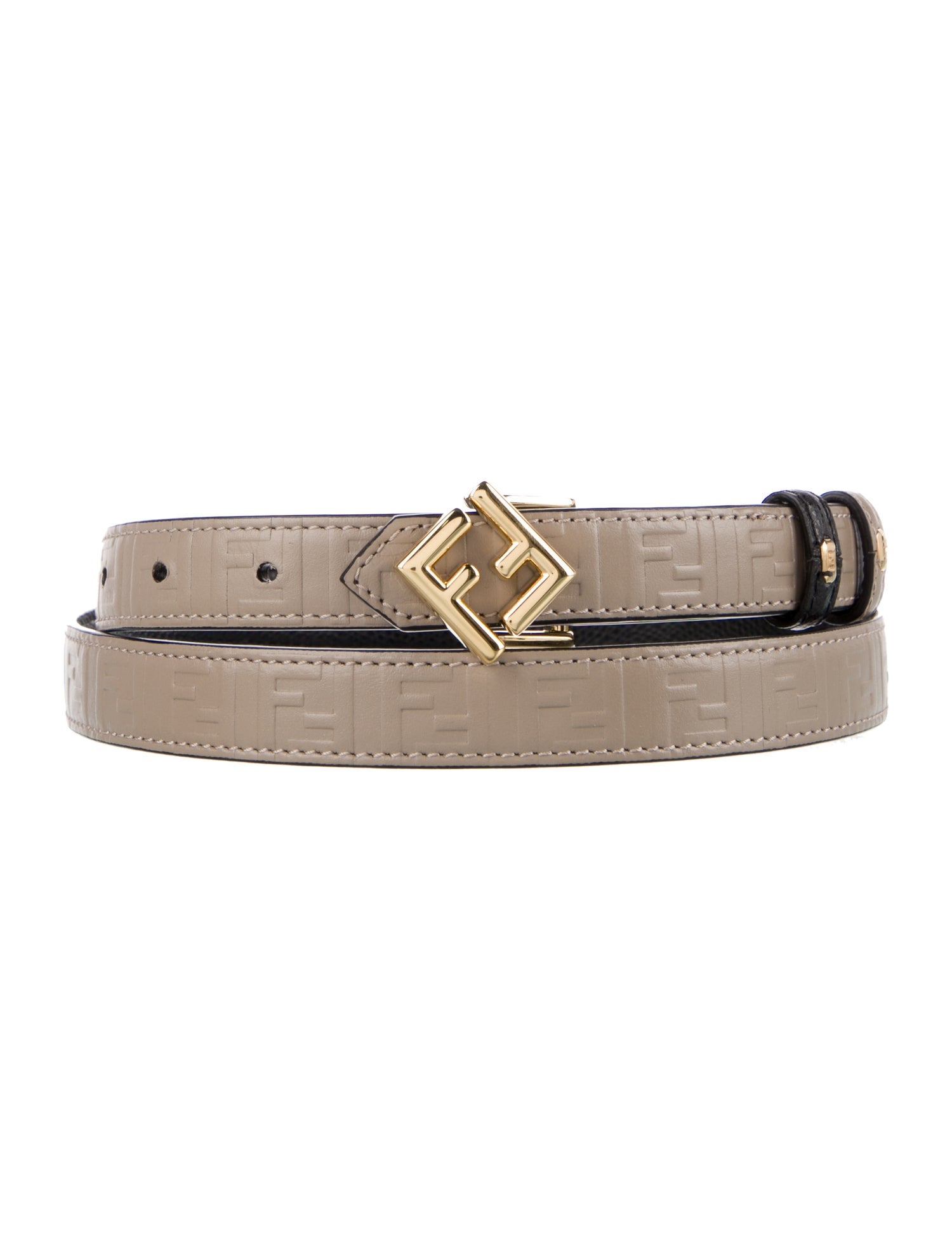 Fendi Zucca FF Logo Skinny Belt