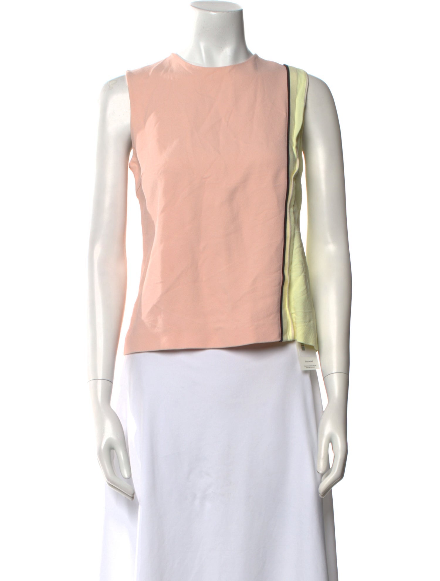 Fendi Crew Neck Sleeveless Crop Top