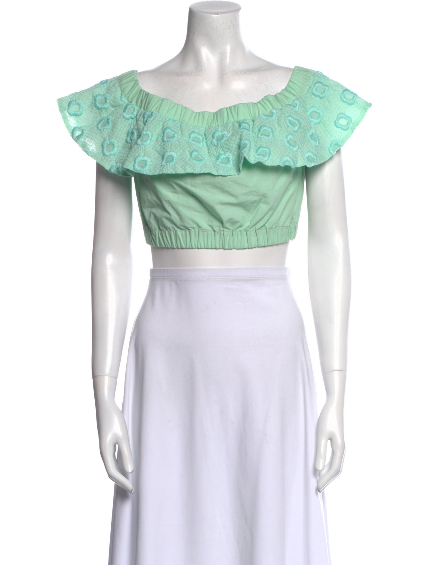 Fendi Patterned Scoop Neck Crop Top w/ Tags