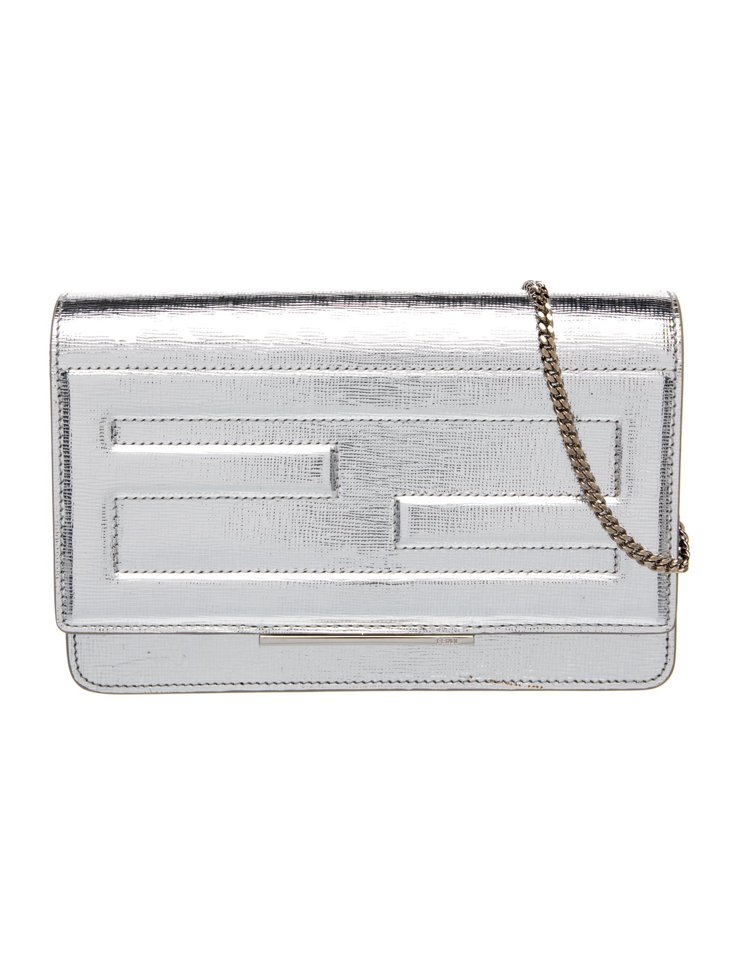 Fendi Leather Tube Wallet On Chain