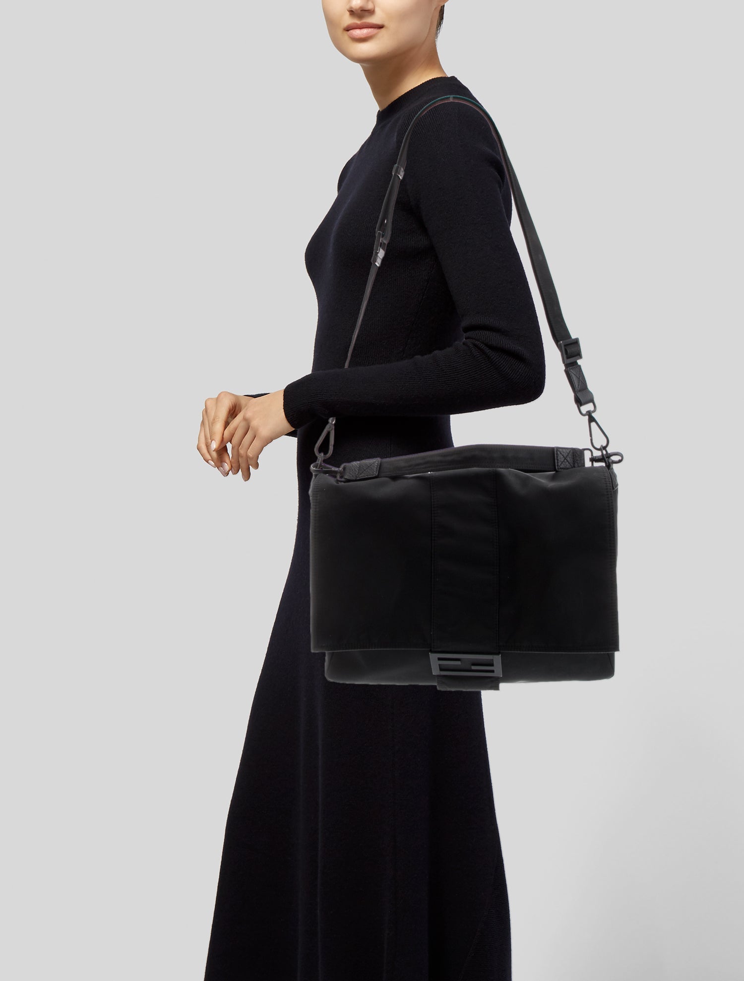 Fendi Nylon Baguette Large