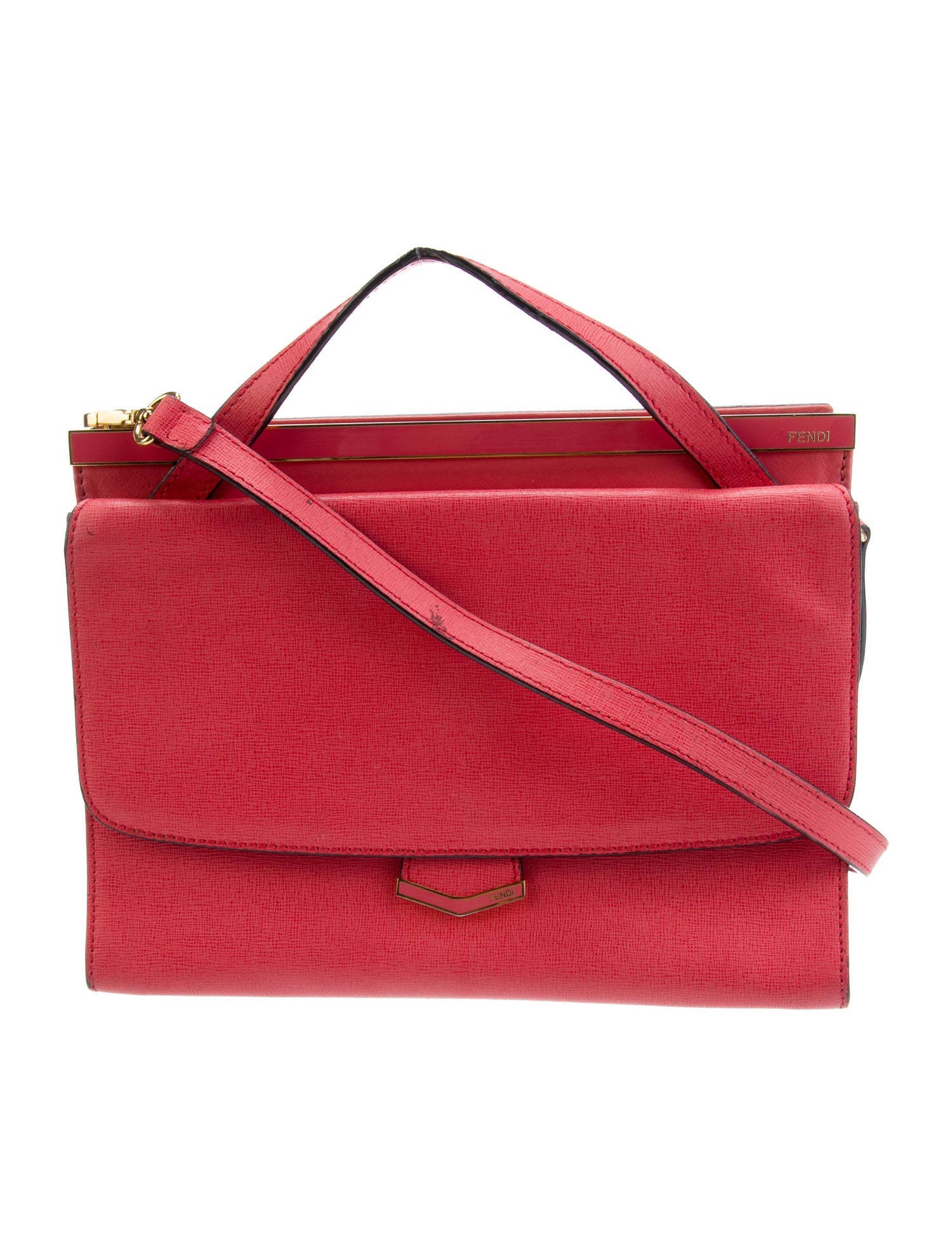 Fendi Leather Top Handle Bag