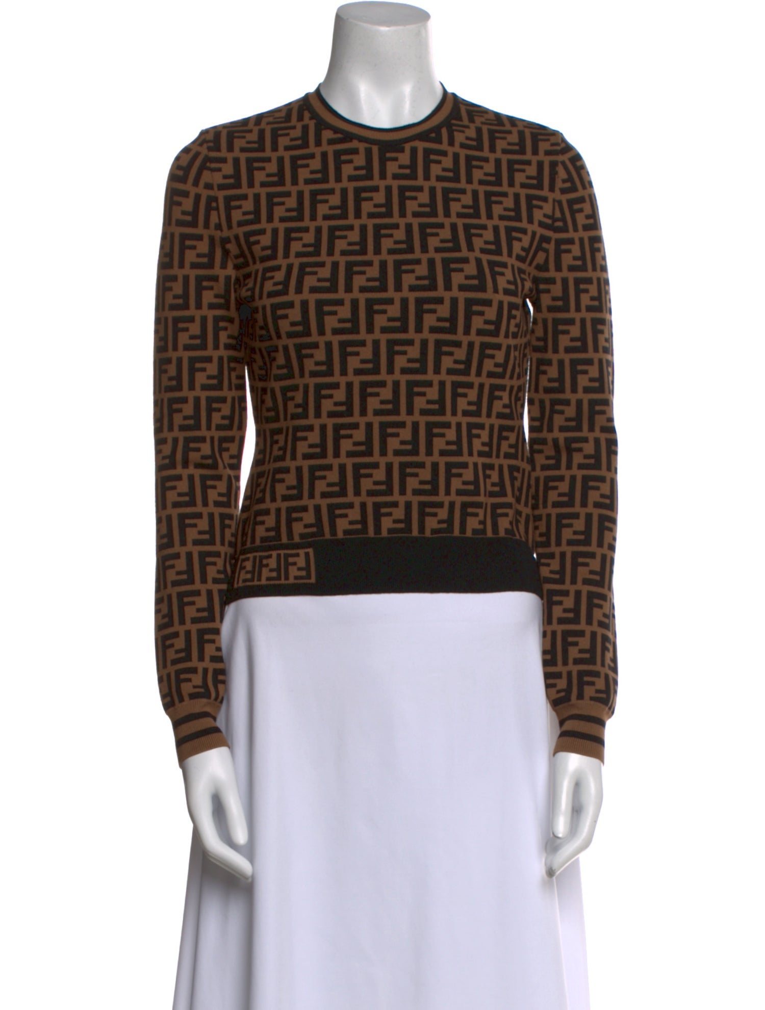 Fendi Printed Crew Neck Top