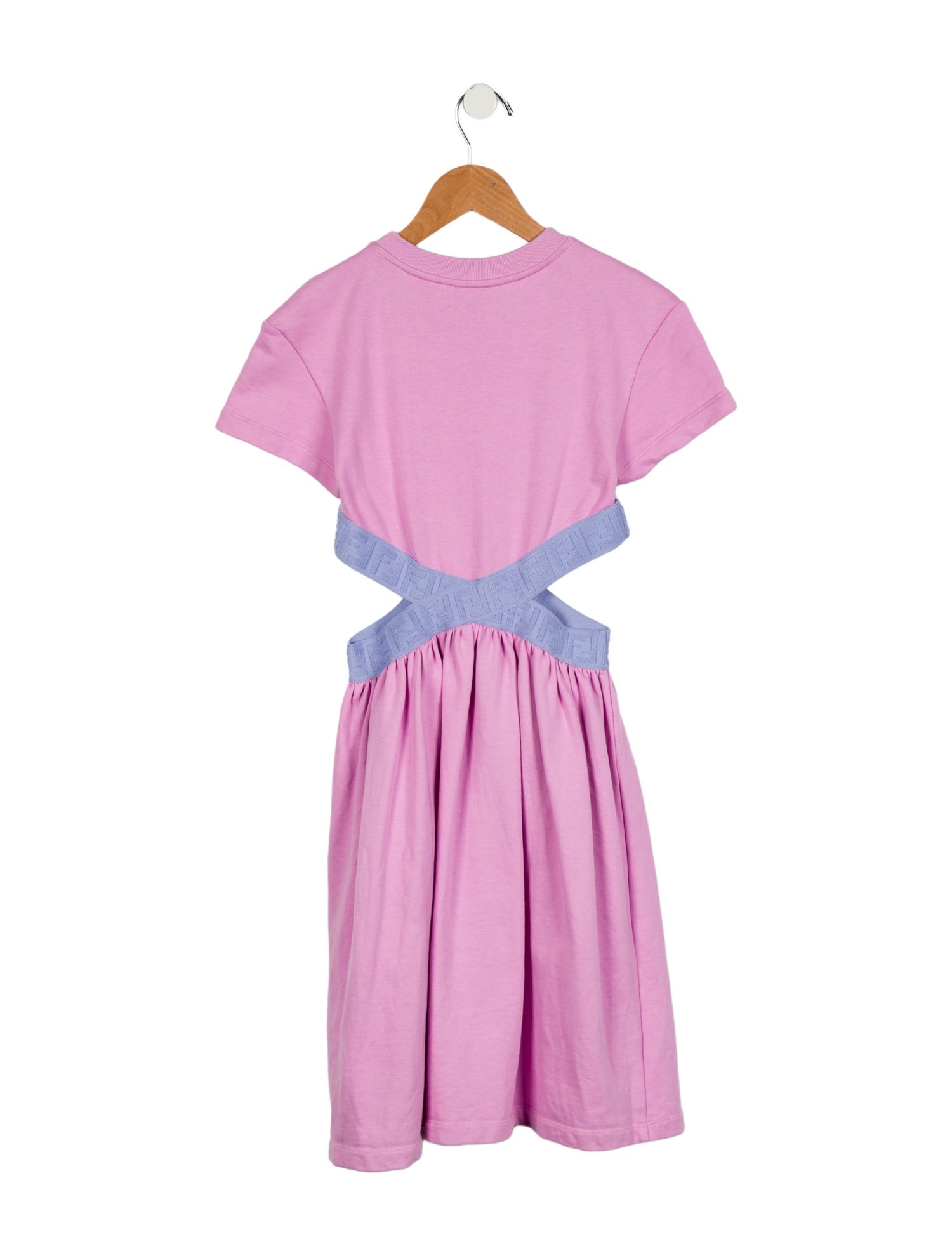 Fendi Girls Zucca Cut Out Dress