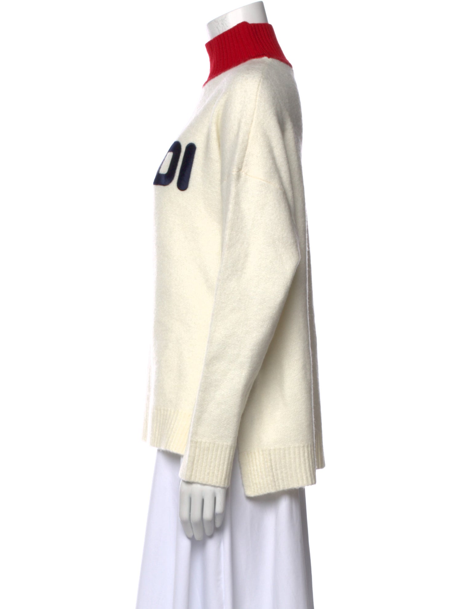 Fendi Graphic Print Turtleneck Sweater