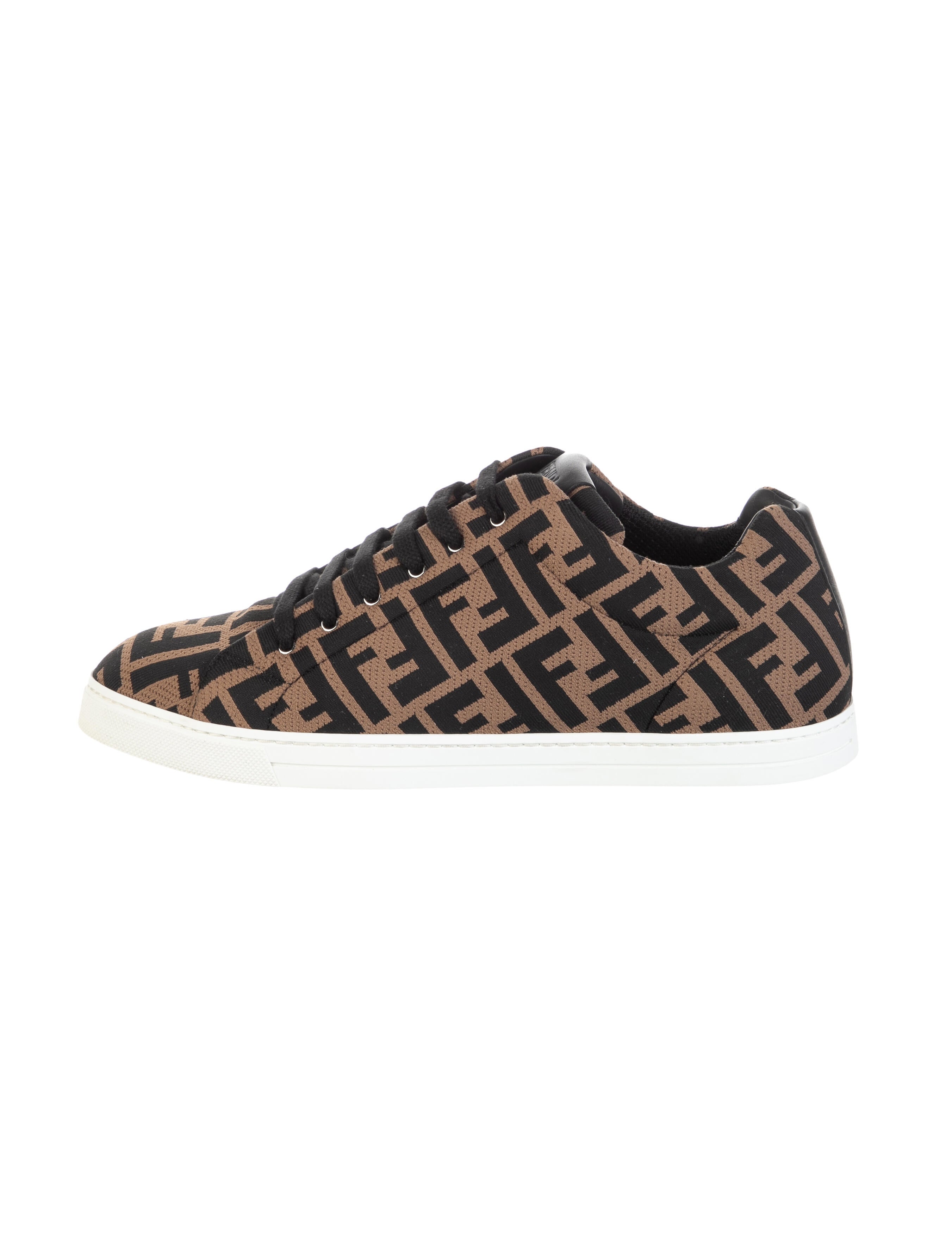 Fendi Zucca FF Logo Animal Print Sneakers