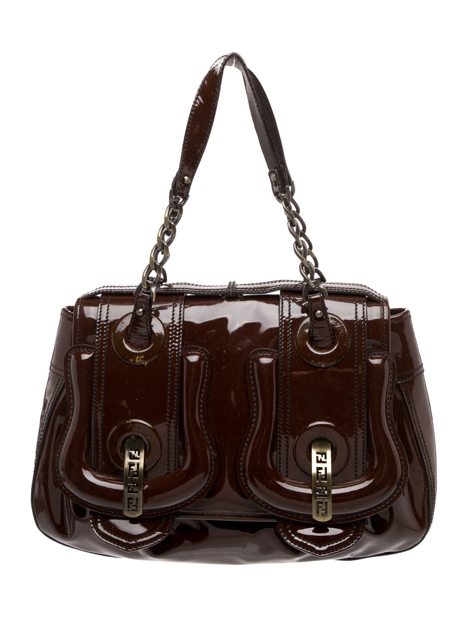 Fendi Patent Leather Shoulder Bag