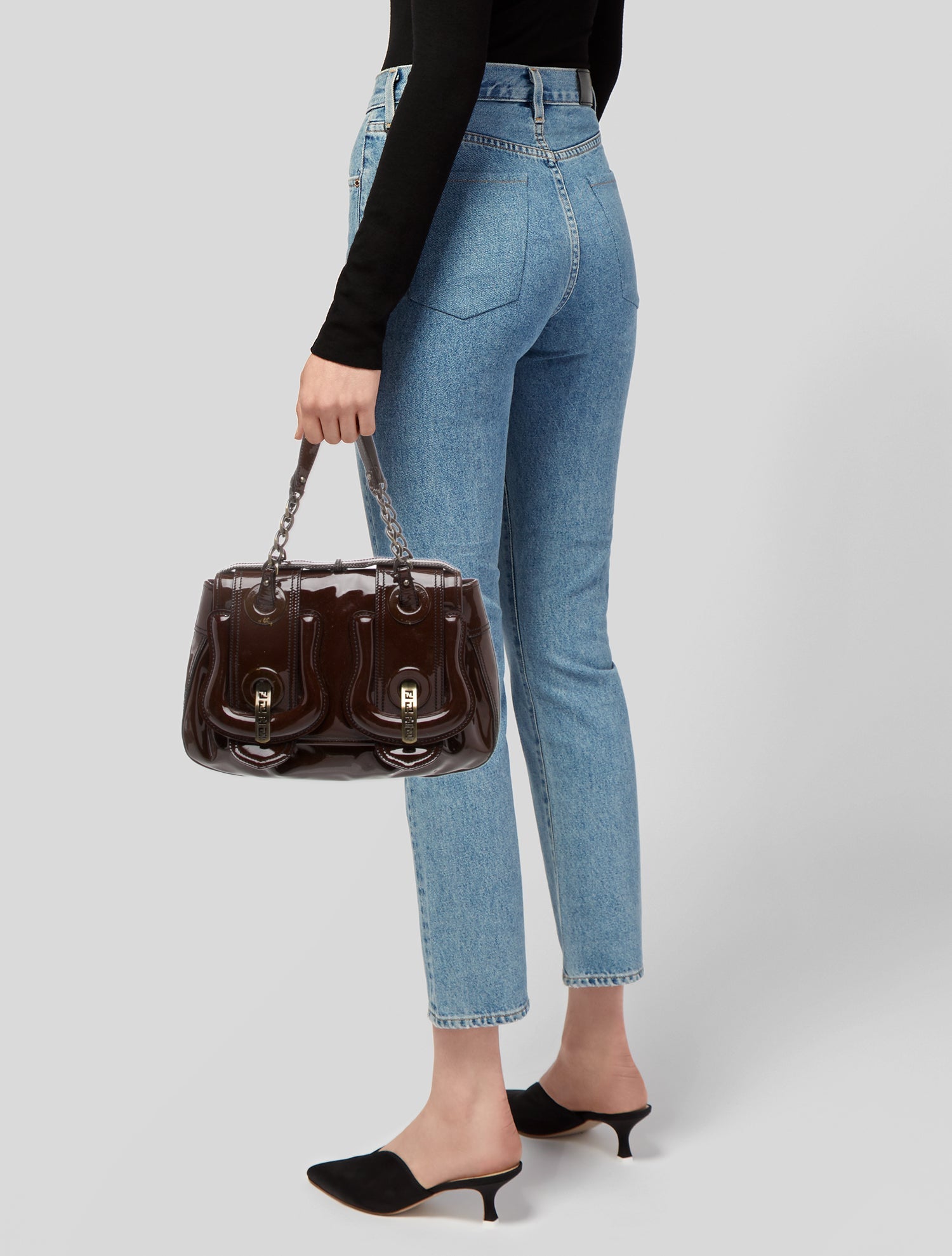Fendi Patent Leather Shoulder Bag
