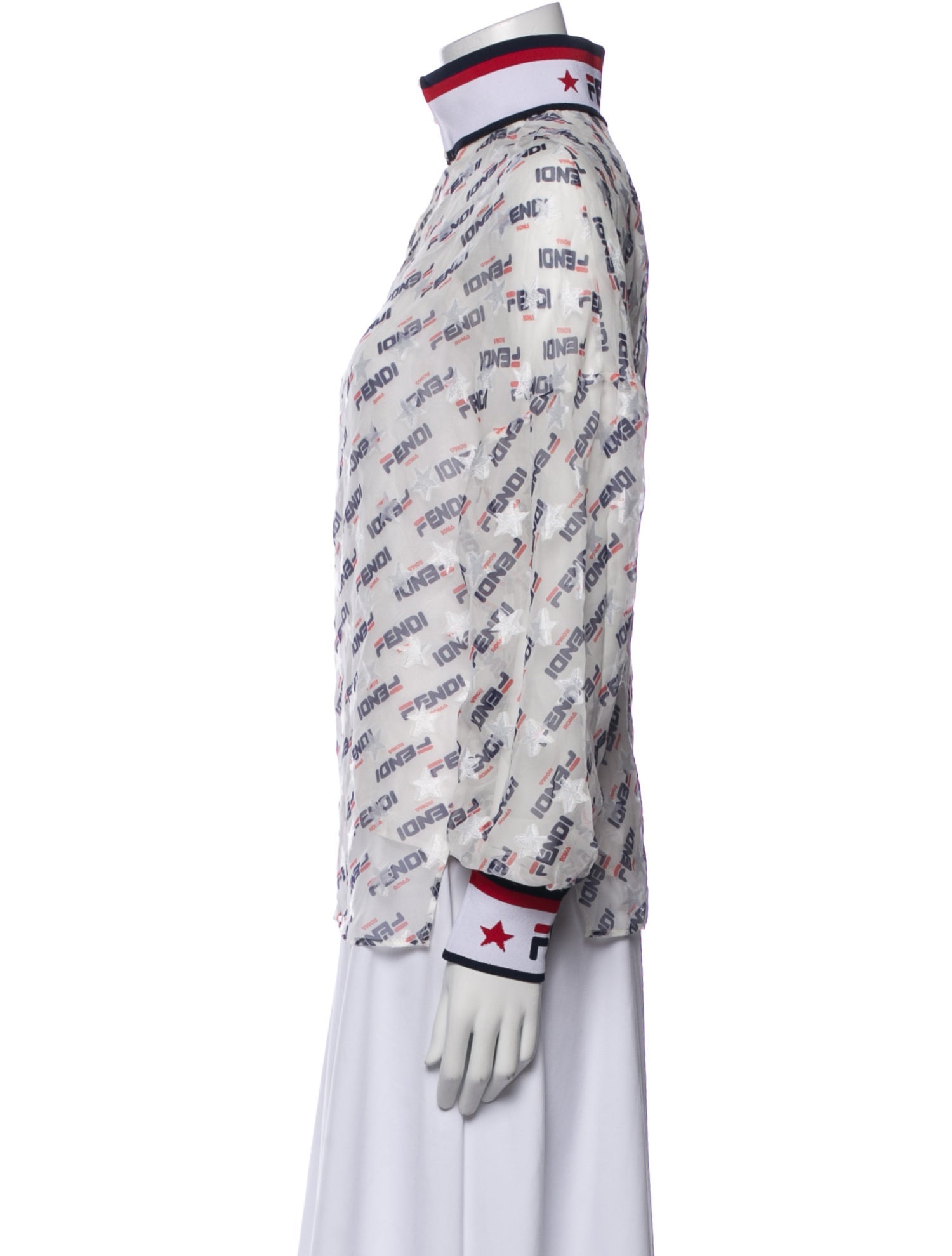 Fendi Silk Printed Sweatshirt w/ Tags