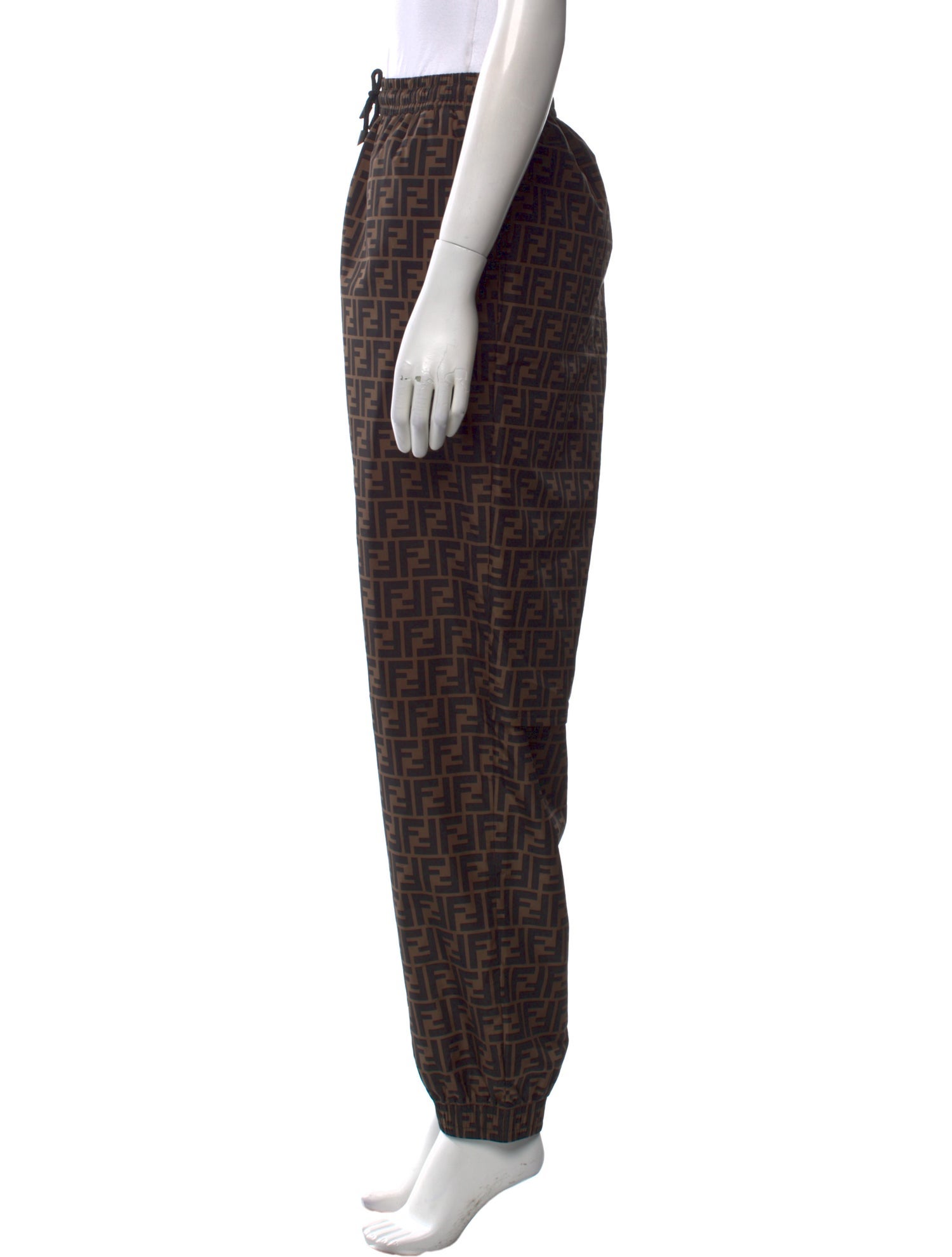 Fendi Plaid Print Straight Leg Pants