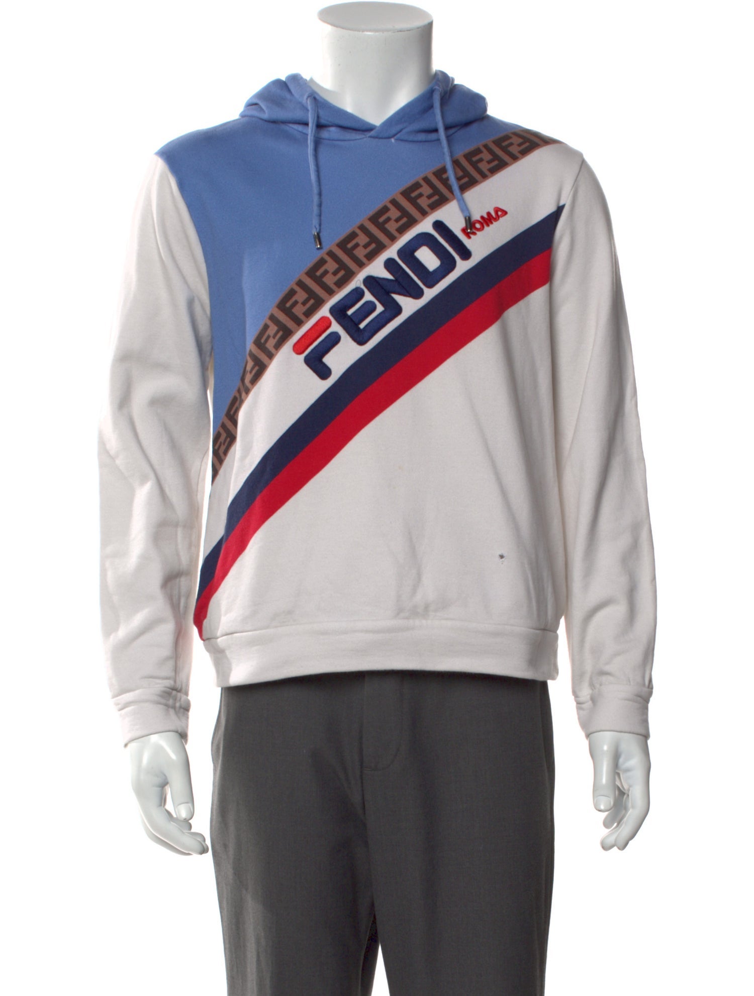 Fendi Zucca FF Logo Graphic Print Hoodie