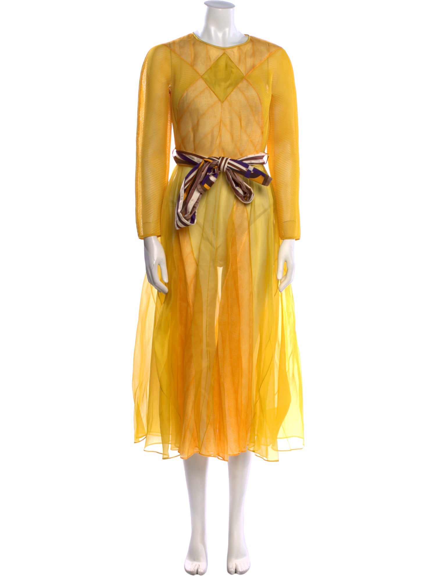 Fendi Silk Midi Length Dress w/ Tags