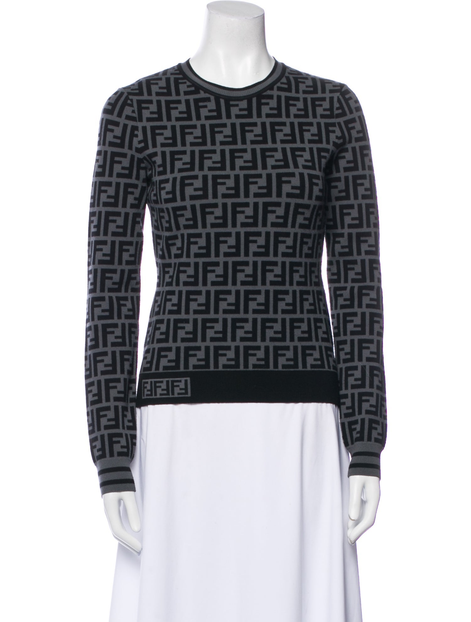 Fendi Printed Crew Neck Sweatshirt