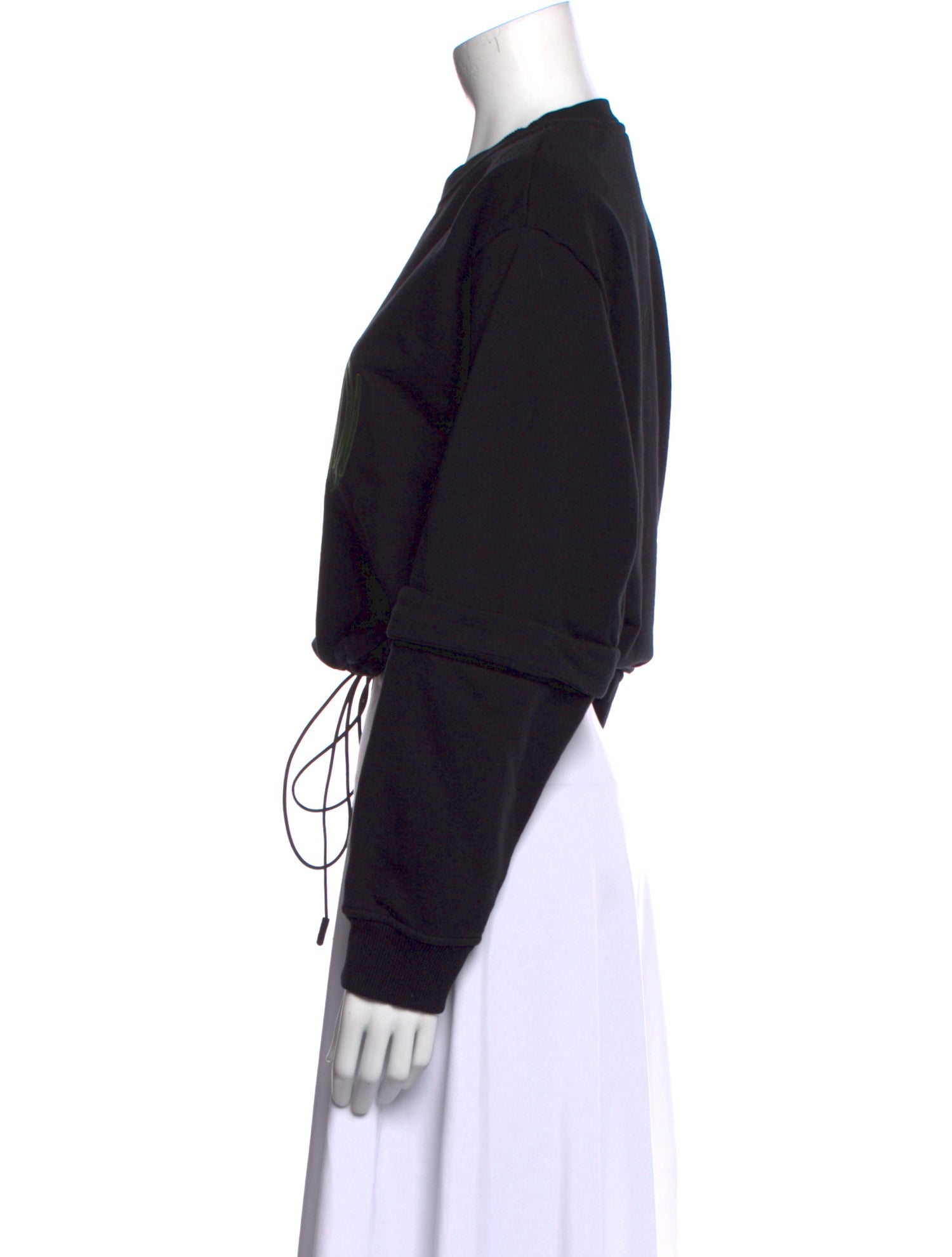 Fendi Graphic Print Crew Neck Crop Top