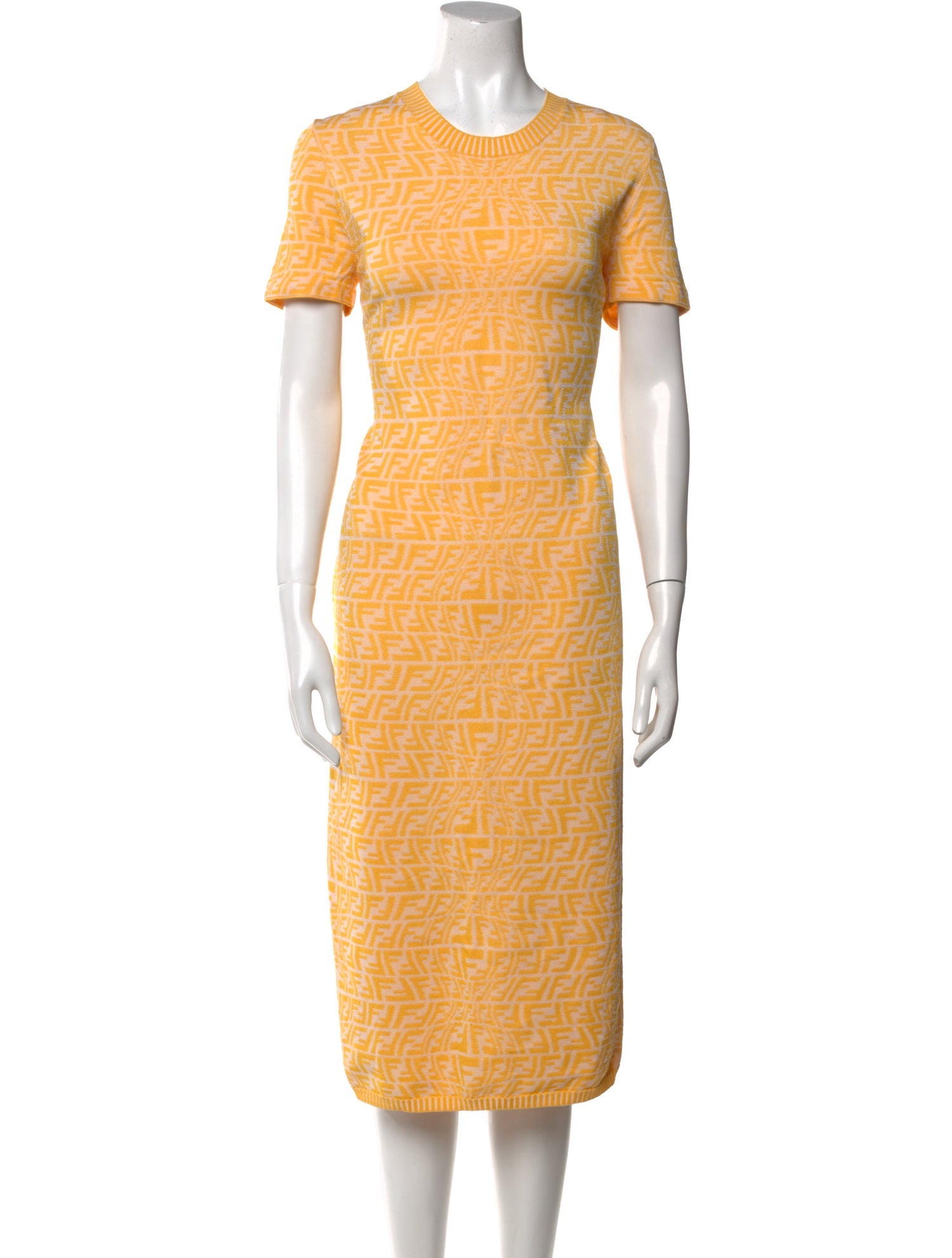 Fendi Printed Midi Length Dress