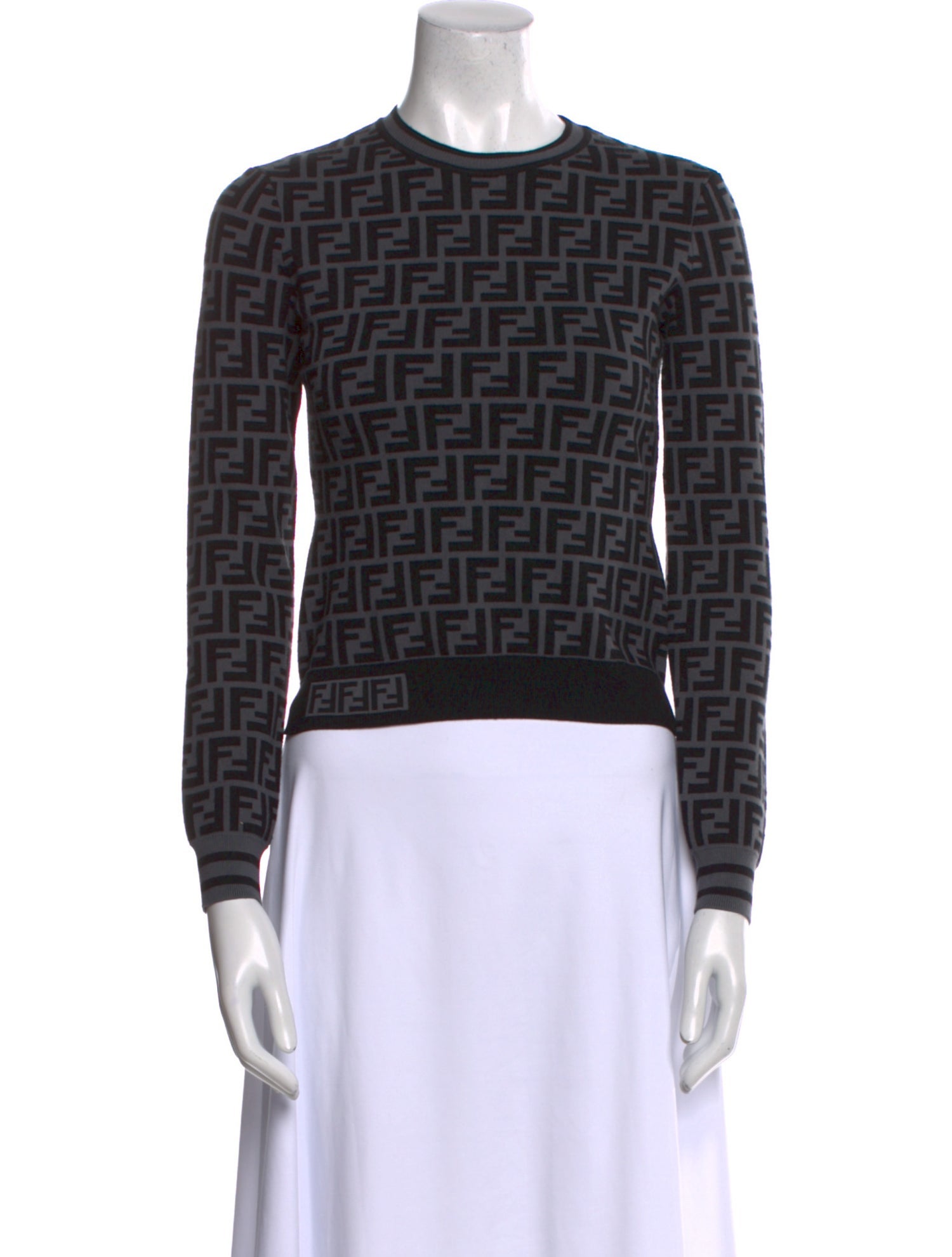 Fendi Printed Crew Neck Sweater