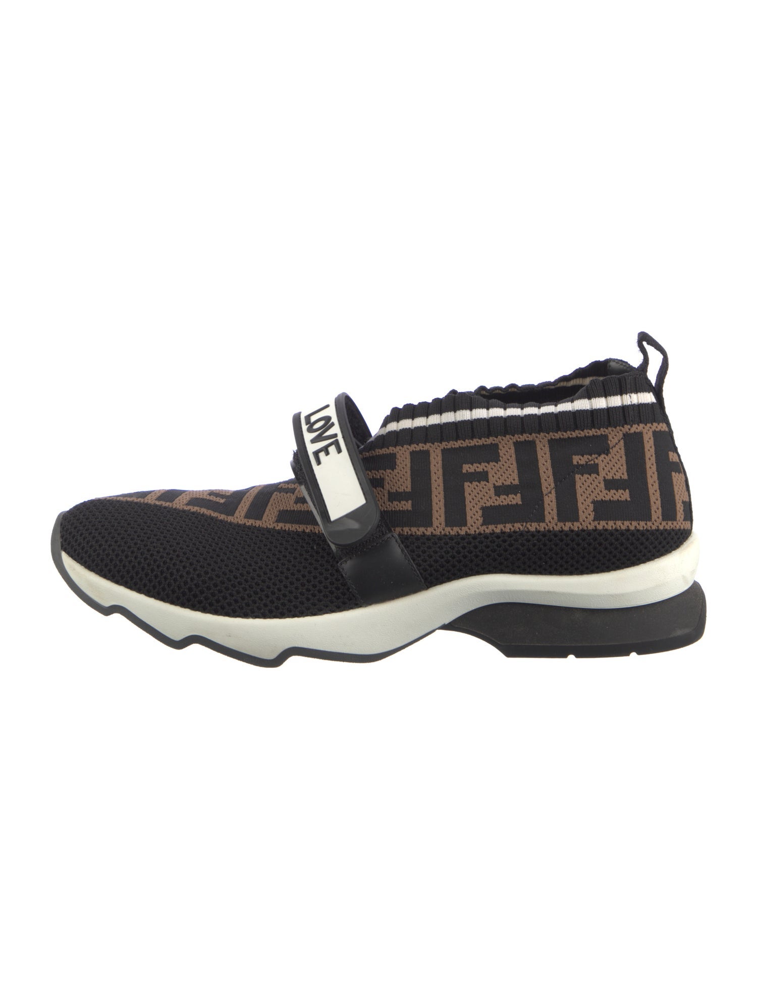 Fendi Zucca FF Logo Mesh Sock Sneakers