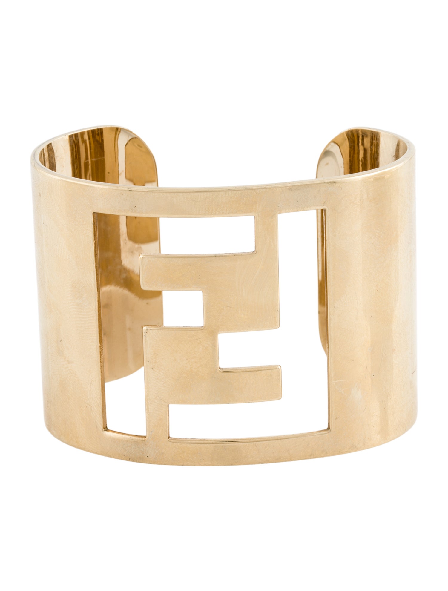 Fendi Logo Cutout Cuff Bracelet