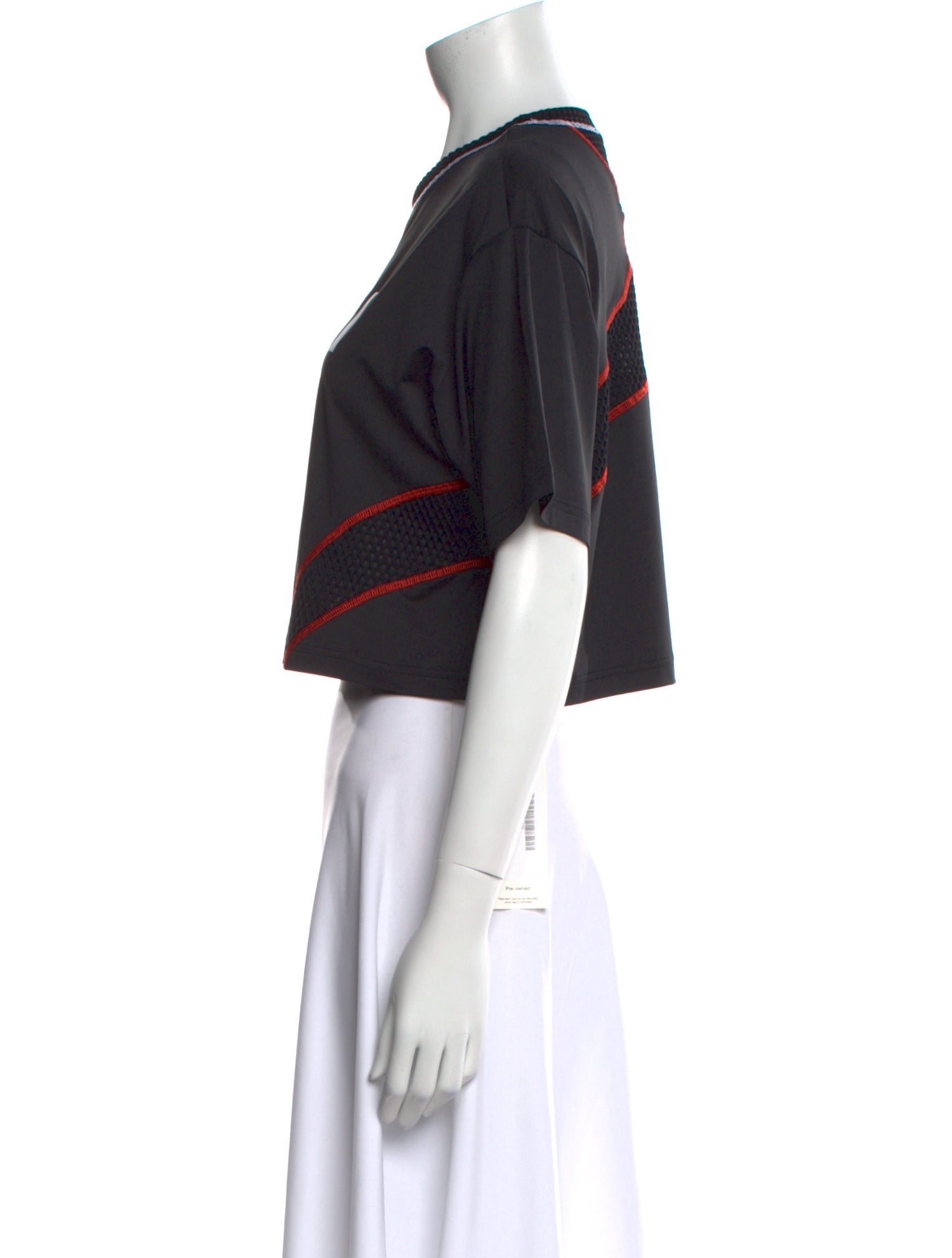 Fendi Graphic Print Crew Neck Crop Top