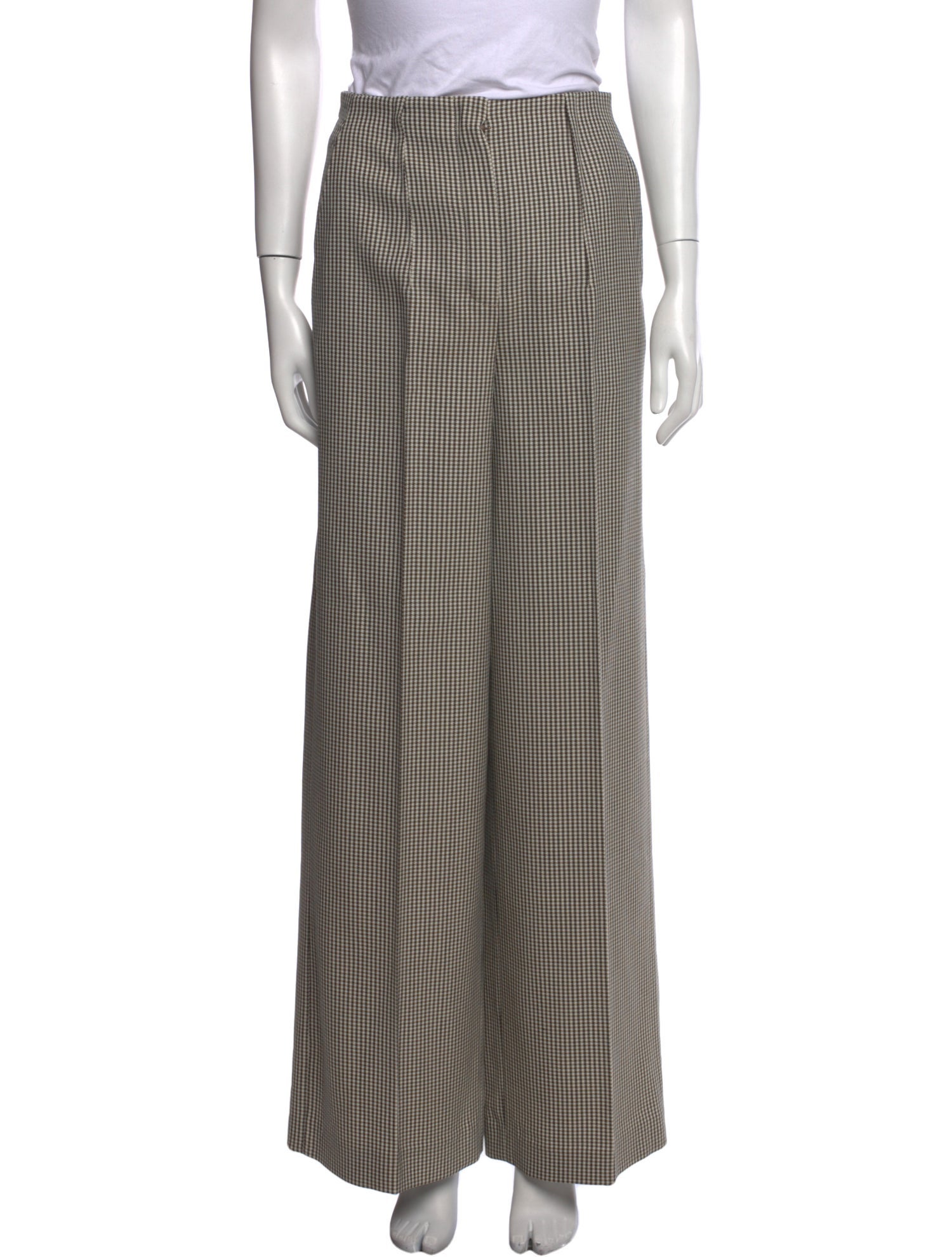 Fendi Virgin Wool Wide Leg Pants w/ Tags