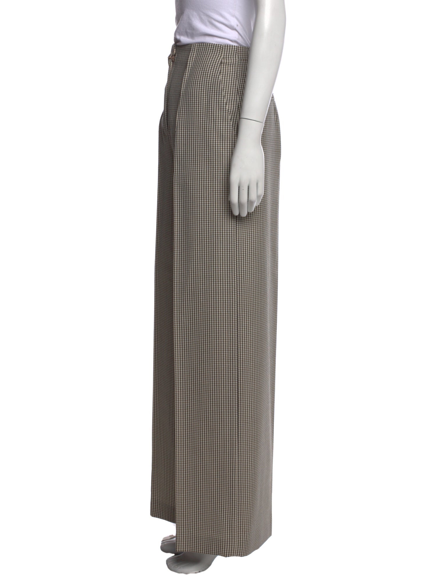 Fendi Virgin Wool Wide Leg Pants w/ Tags