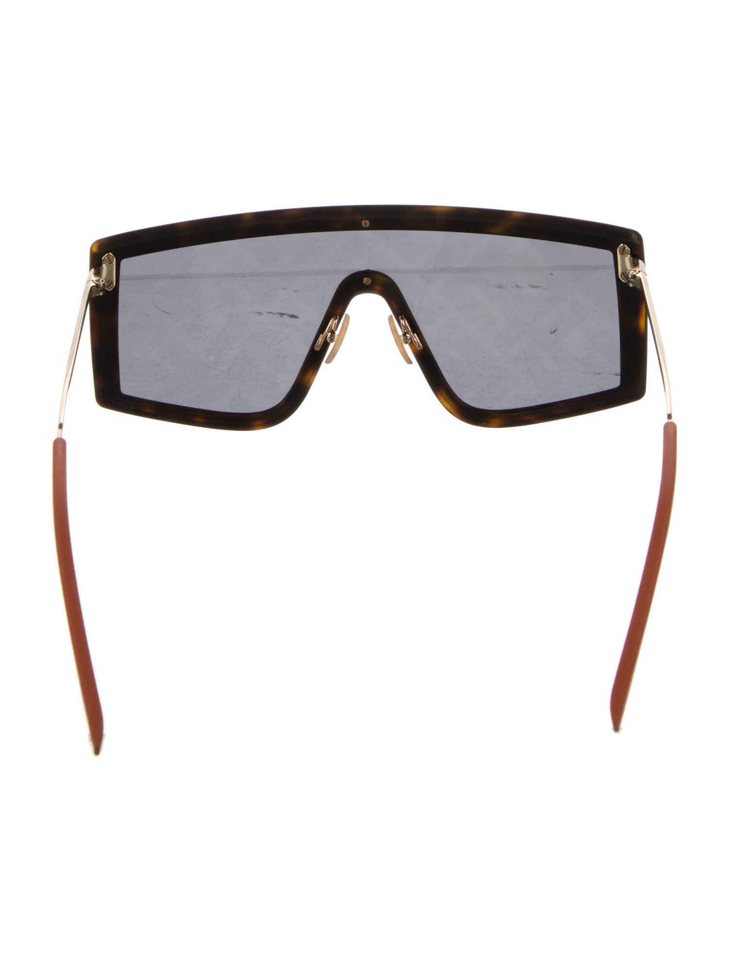 Fendi Zucca FF Logo Shield Sunglasses