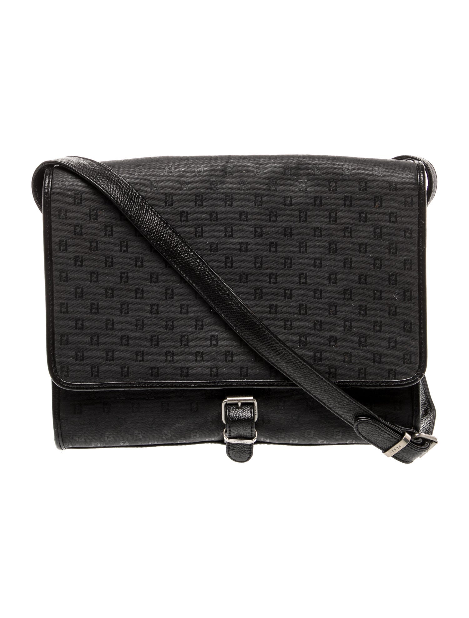 Fendi Zucchino FF Messenger Bag Vintage