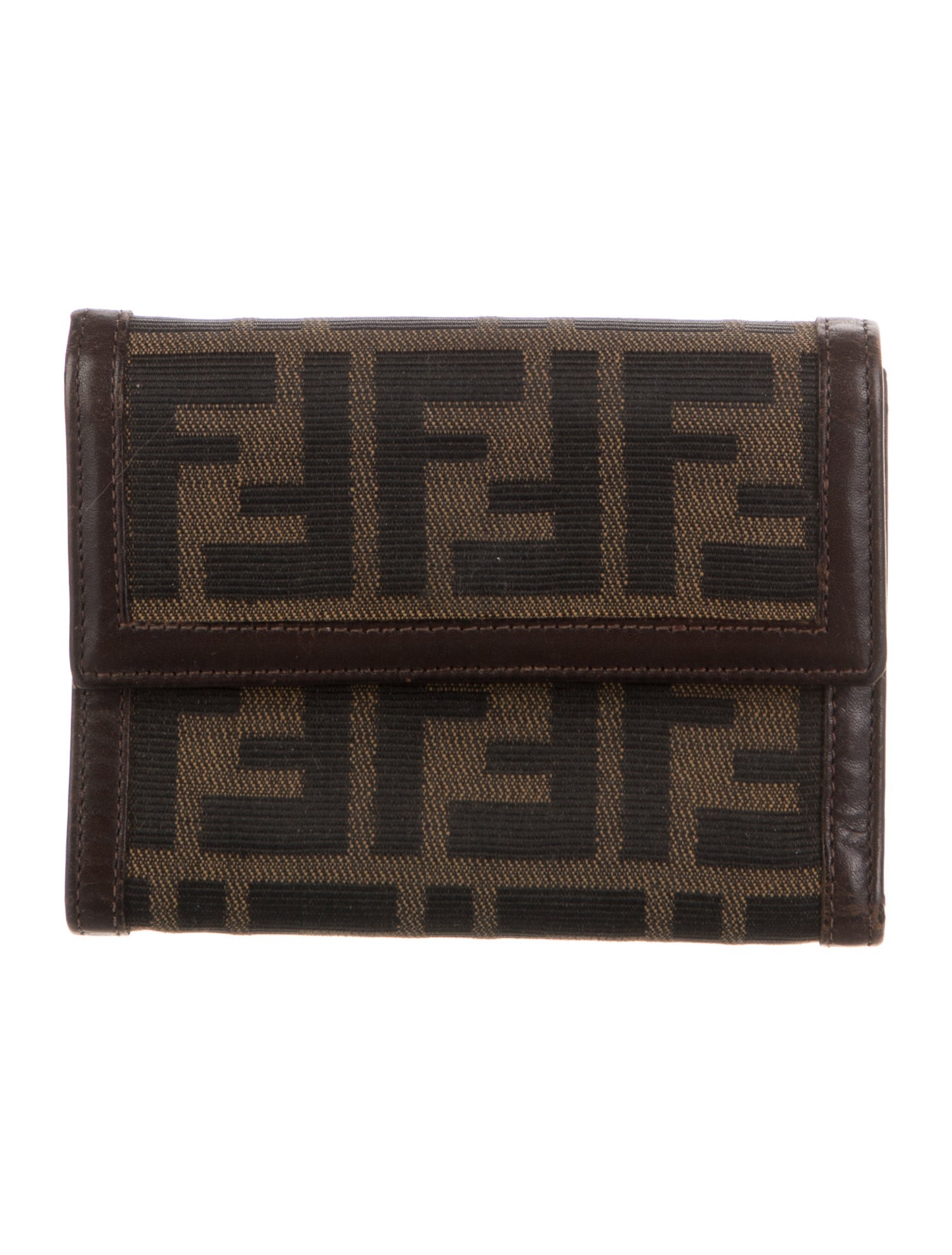 Fendi Vintage Zucca FF Logo Compact Wallet