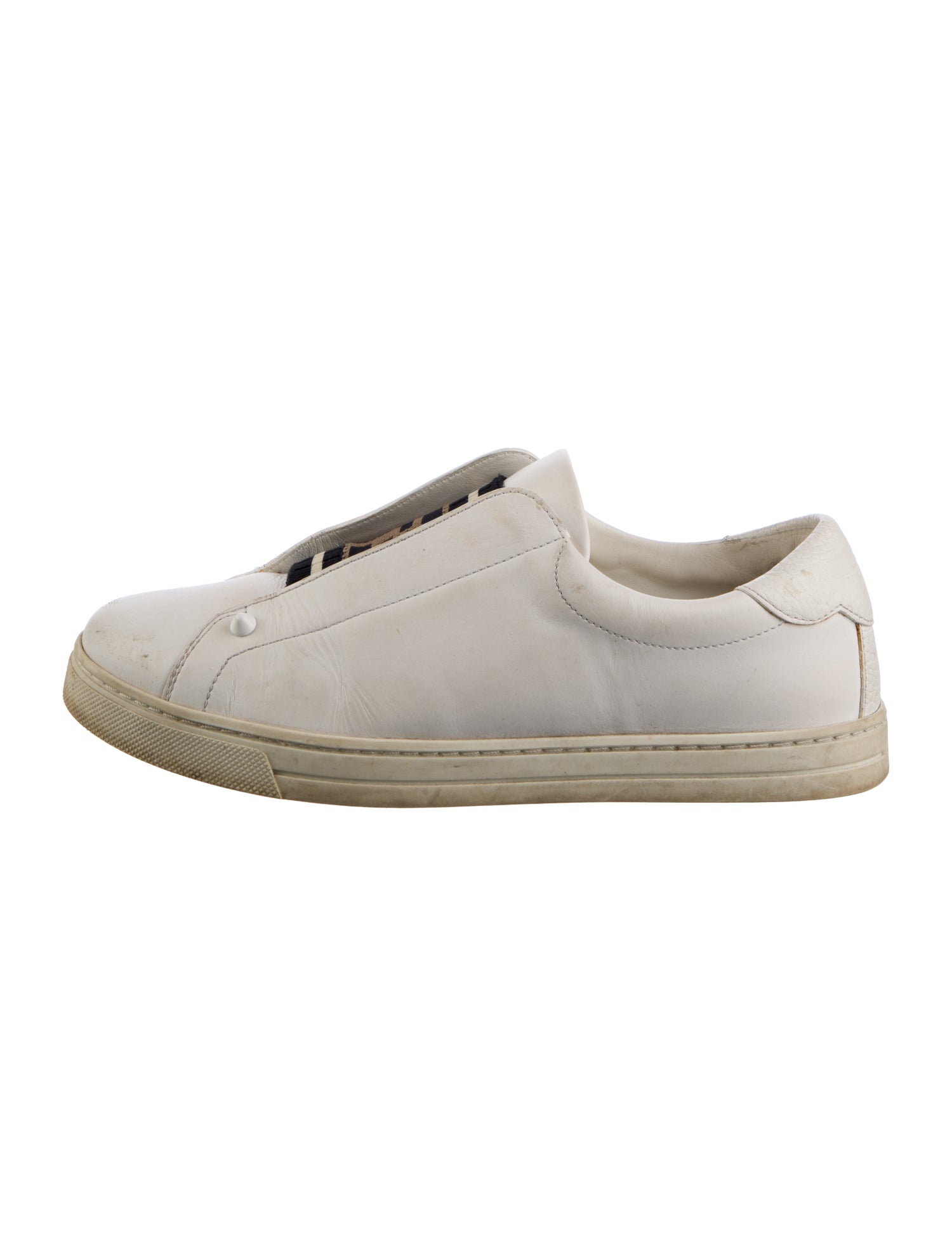 Fendi Zucca FF Logo Leather Sneakers