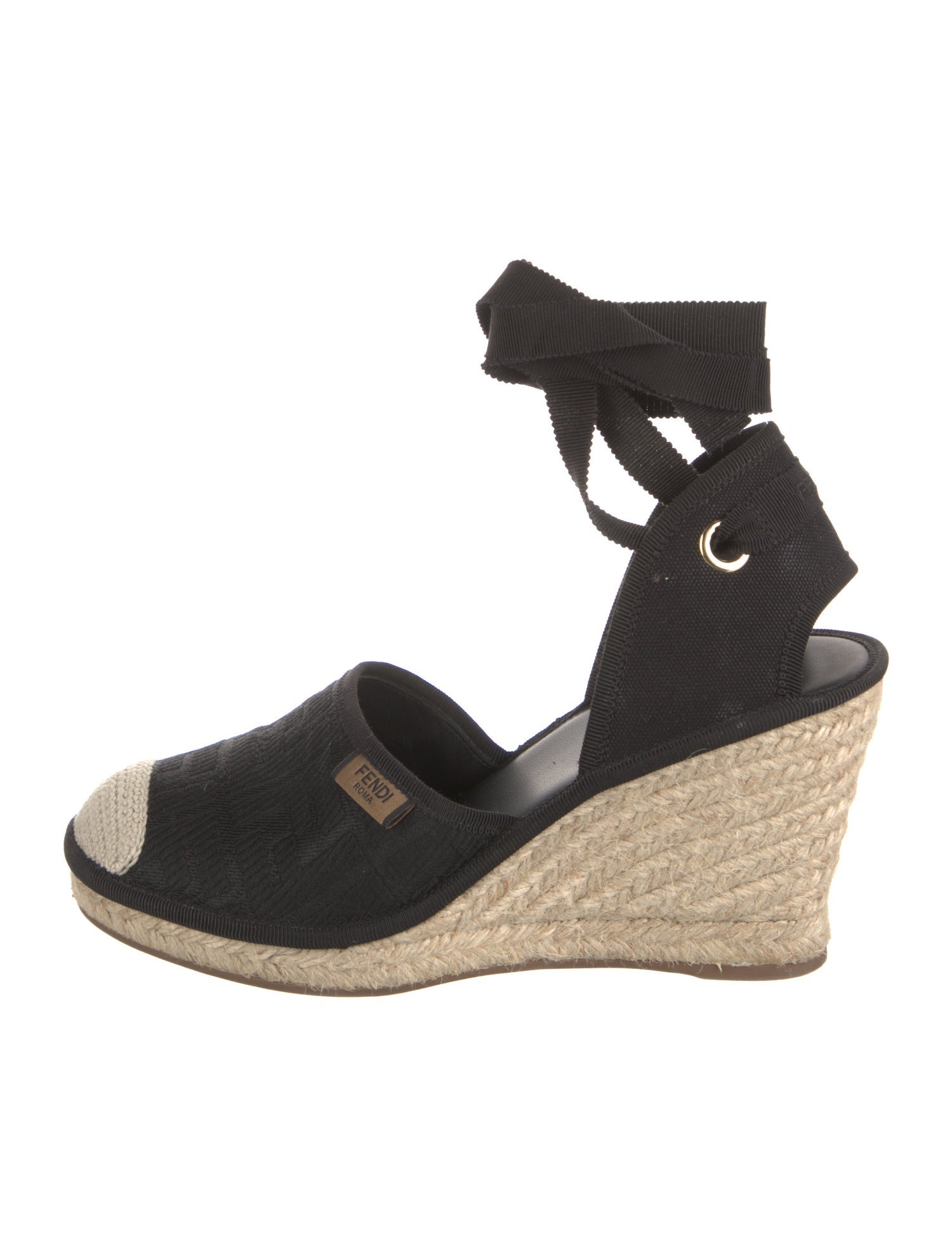 Fendi Zucca FF Logo Slingback Pumps