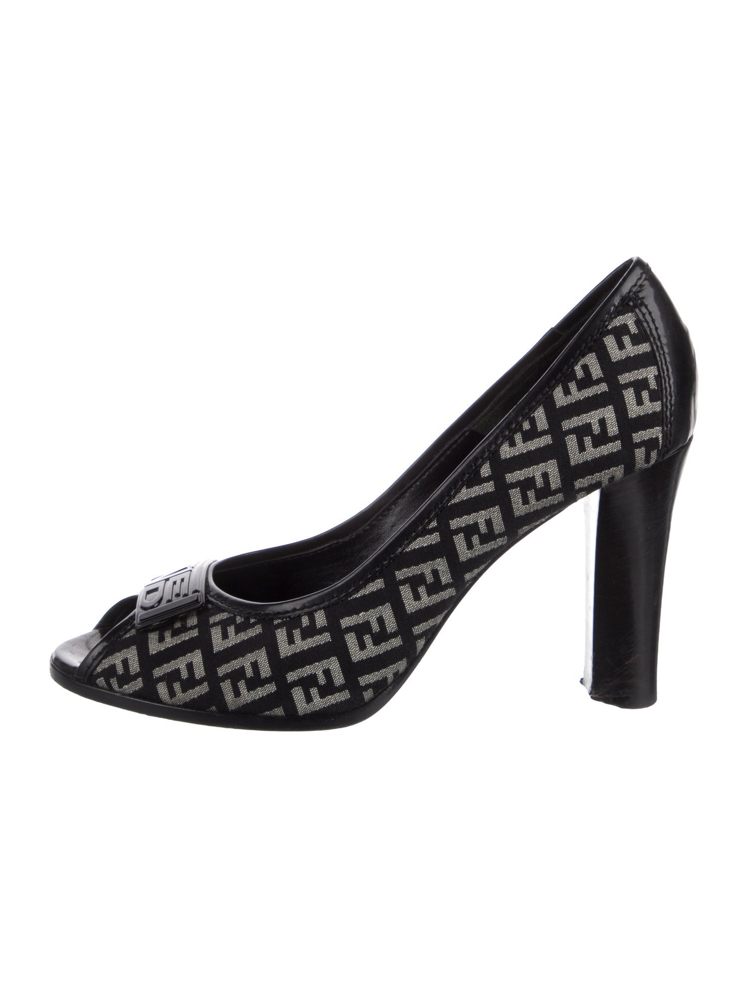 Fendi Zucca FF Logo Canvas Pumps