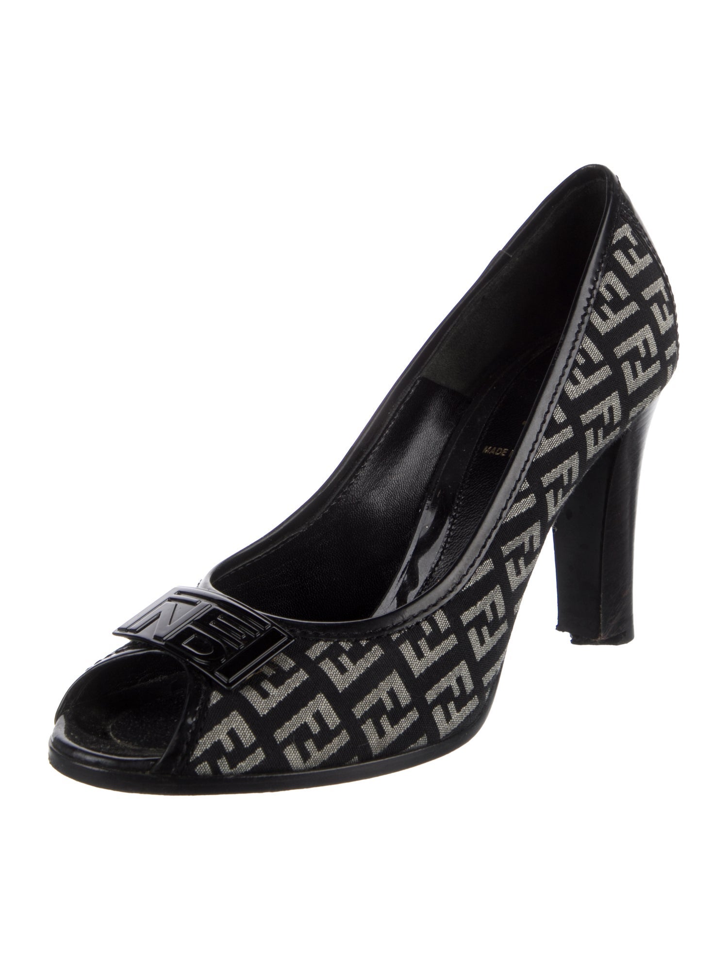 Fendi Zucca FF Logo Canvas Pumps