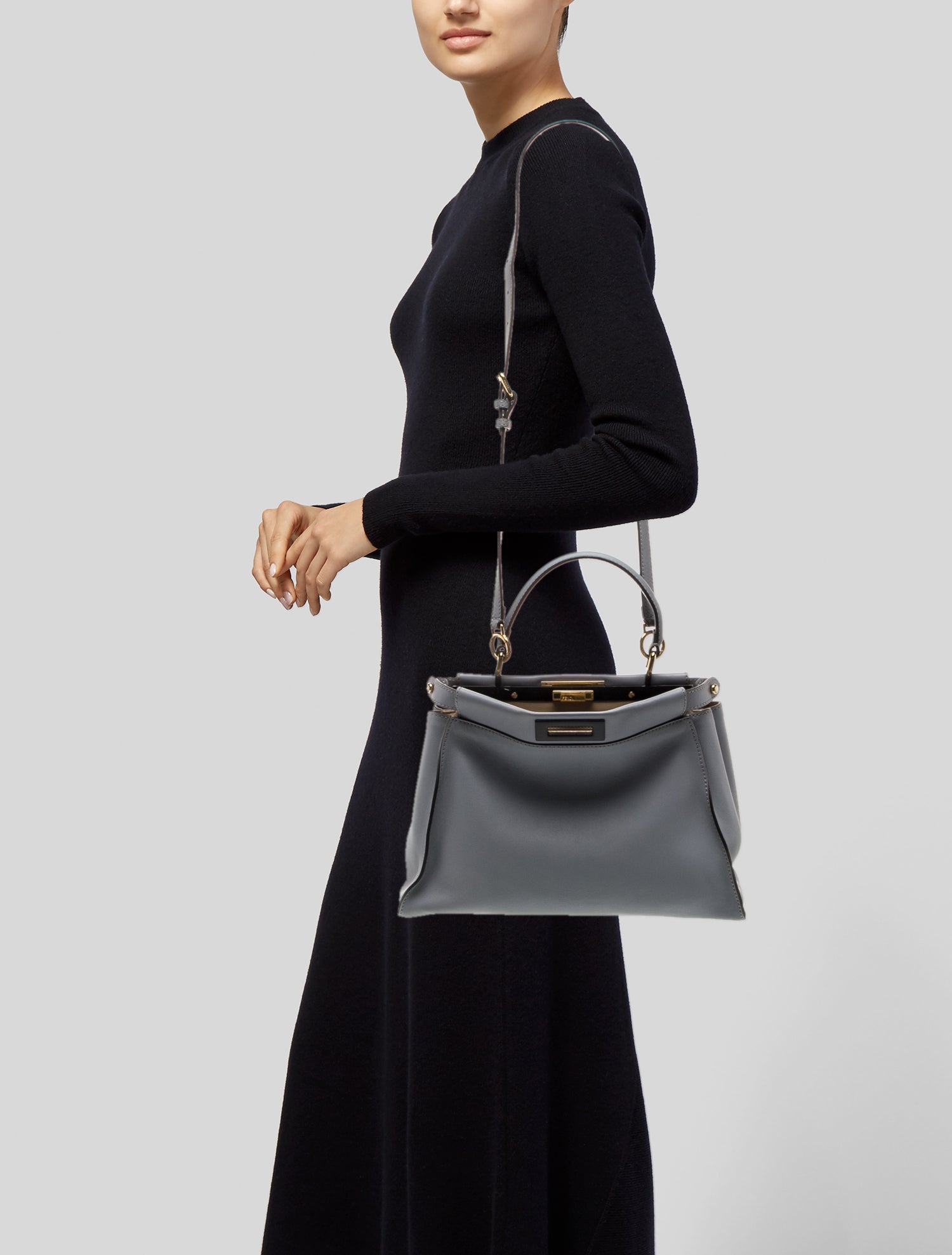 Fendi Leather Peekaboo Medium